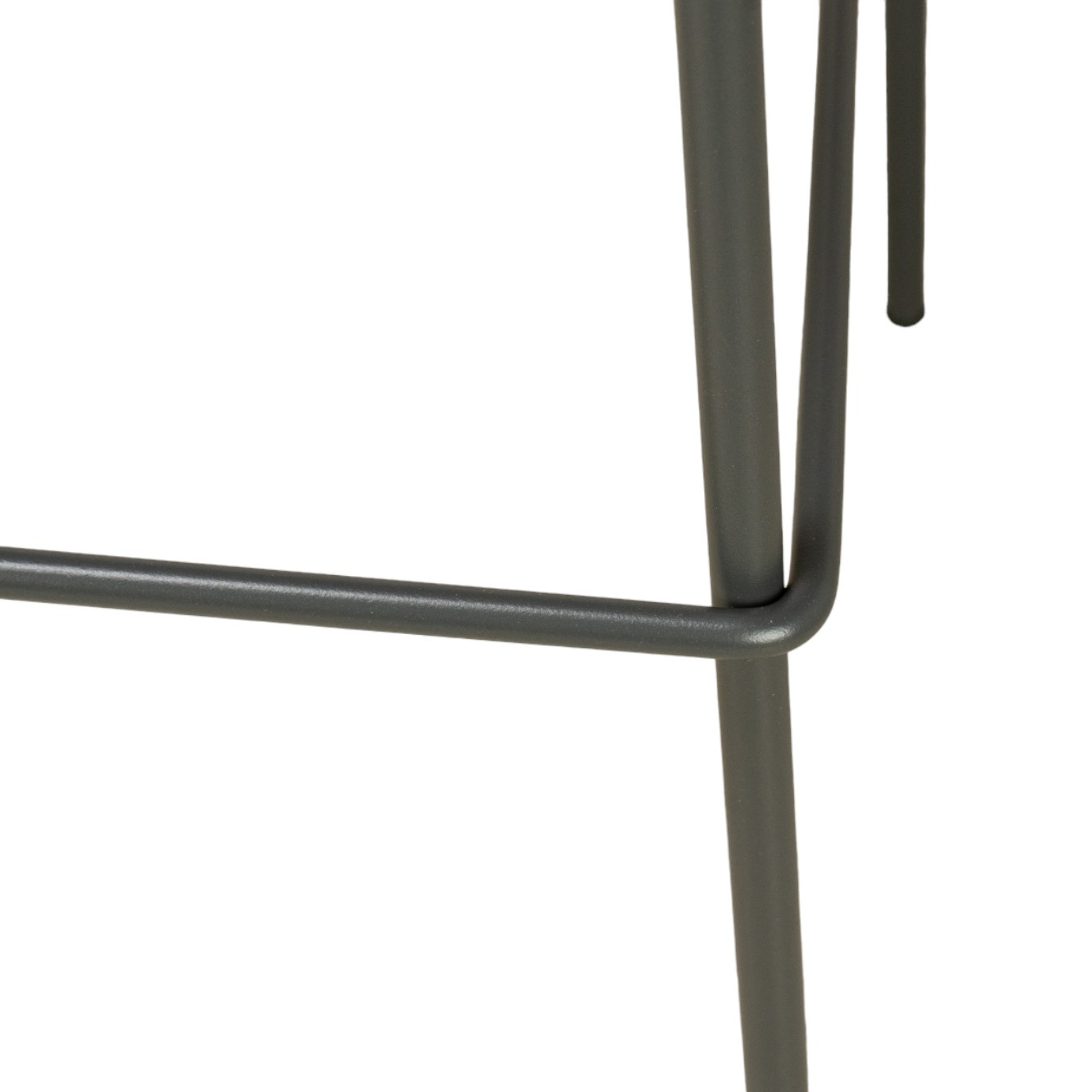 Premium St Tropez Anthracite Bar Stool - Modern Metal Bar Height Stool with Backrest & Footrest - Perfect for Kitchen Island, Breakfast Nook & Home Bar Decor