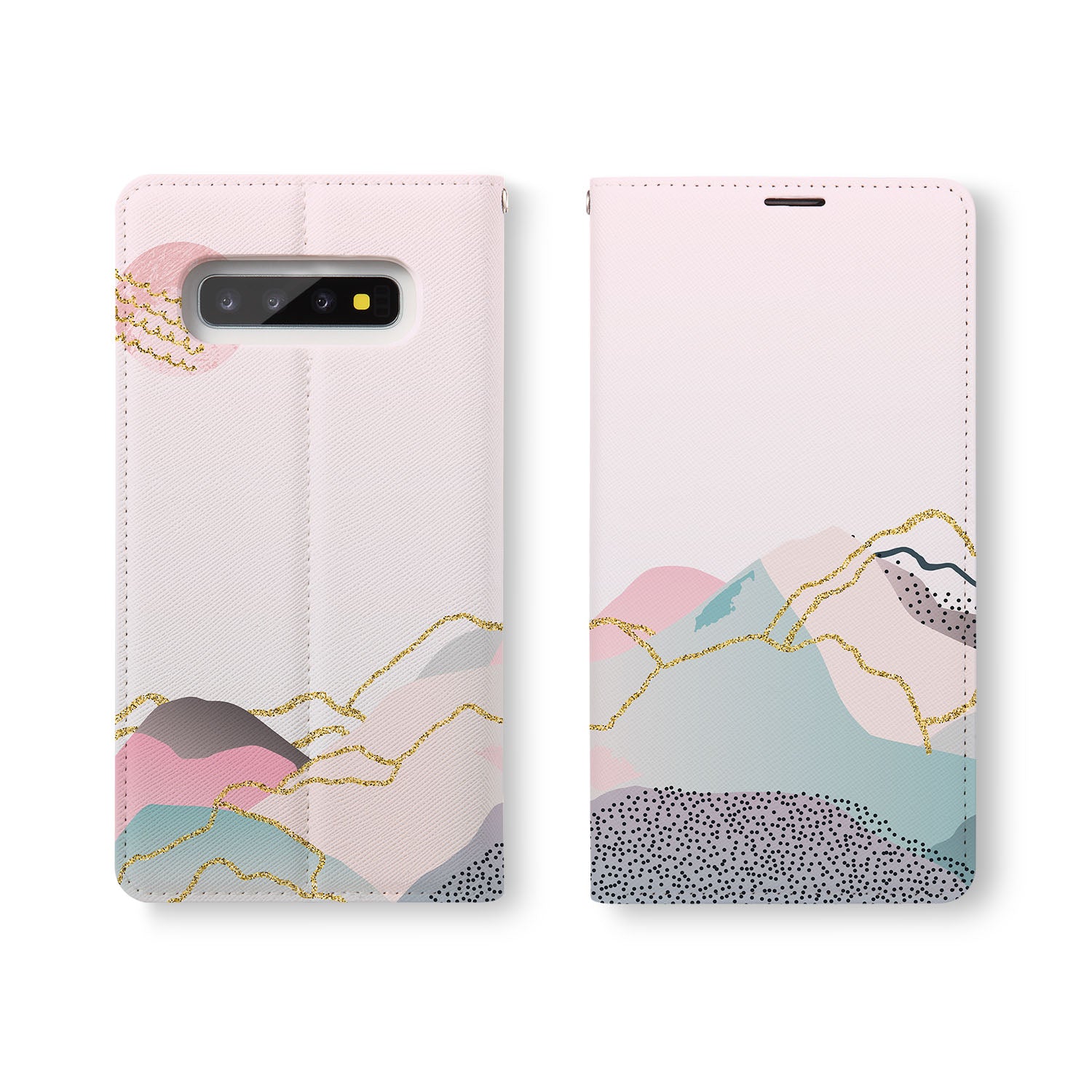 Samsung Wallet Case with Marble Art Design - Slim Protective Cover for Galaxy Phones - Perfect for Everyday Use & Travel