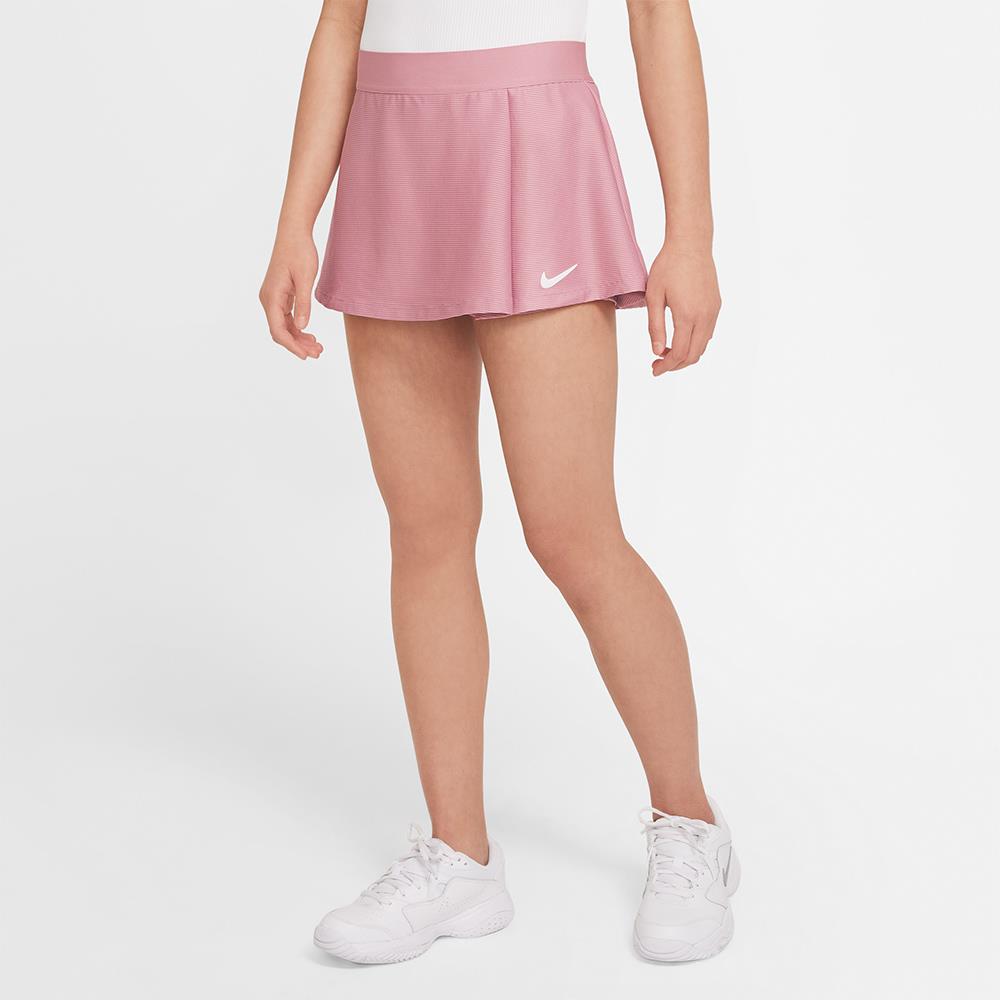 Nike Girls Victory Flouncy Skirt - Elemental Pink | Breathable Tennis Skirt for Kids | Perfect for Sports, School & Casual Wear