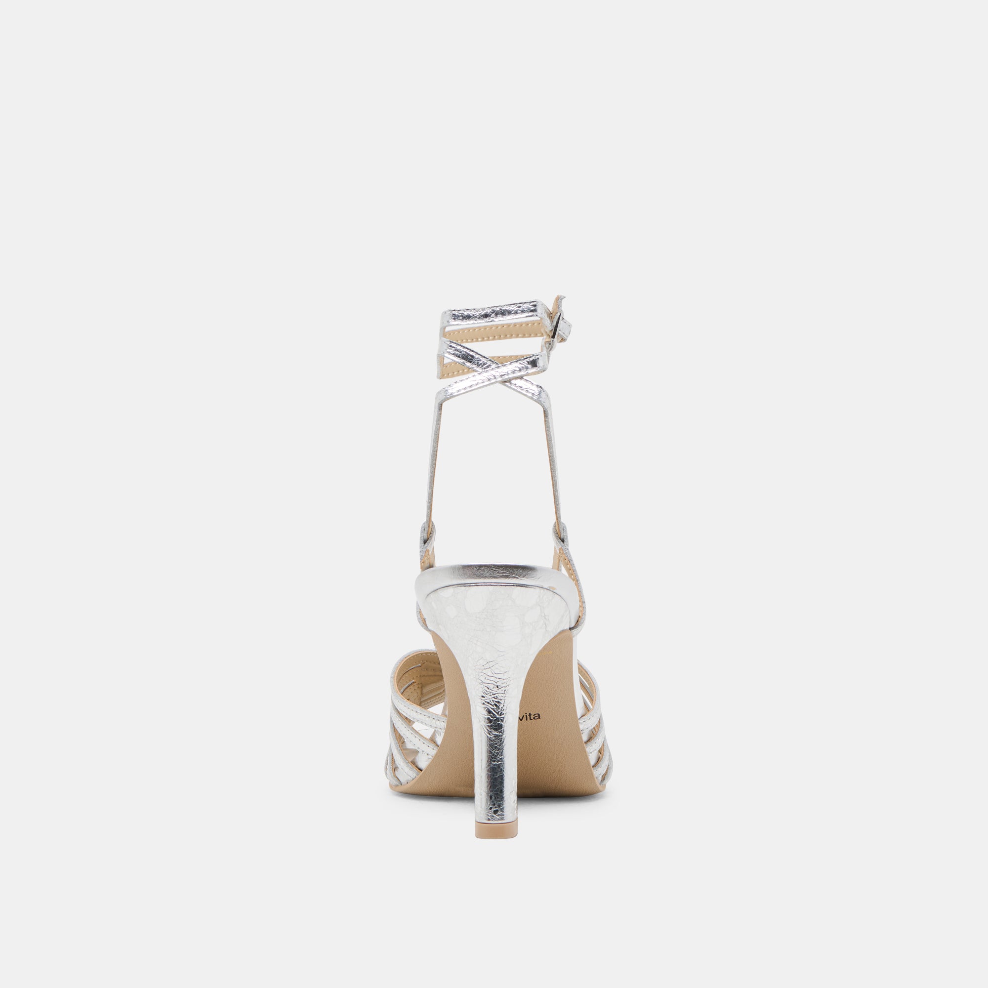 NIVANA Women's Silver Distressed Leather High Heels - Stylish & Comfortable for Parties, Weddings & Evening Events