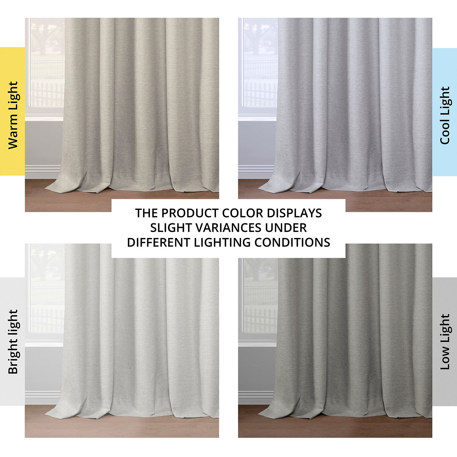 Farmhouse Style Boho Chic Faux Linen Blackout Curtains - Set of 2 Panels for Living Room, Bedroom & Nursery | Noise Reducing & Light Blocking Window Treatments