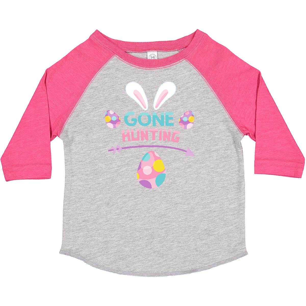 Inktastic Easter Toddler T-Shirt - Cute Bunny Ears & Easter Eggs Design - Perfect for Easter Egg Hunts, Spring Celebrations & Family Photos