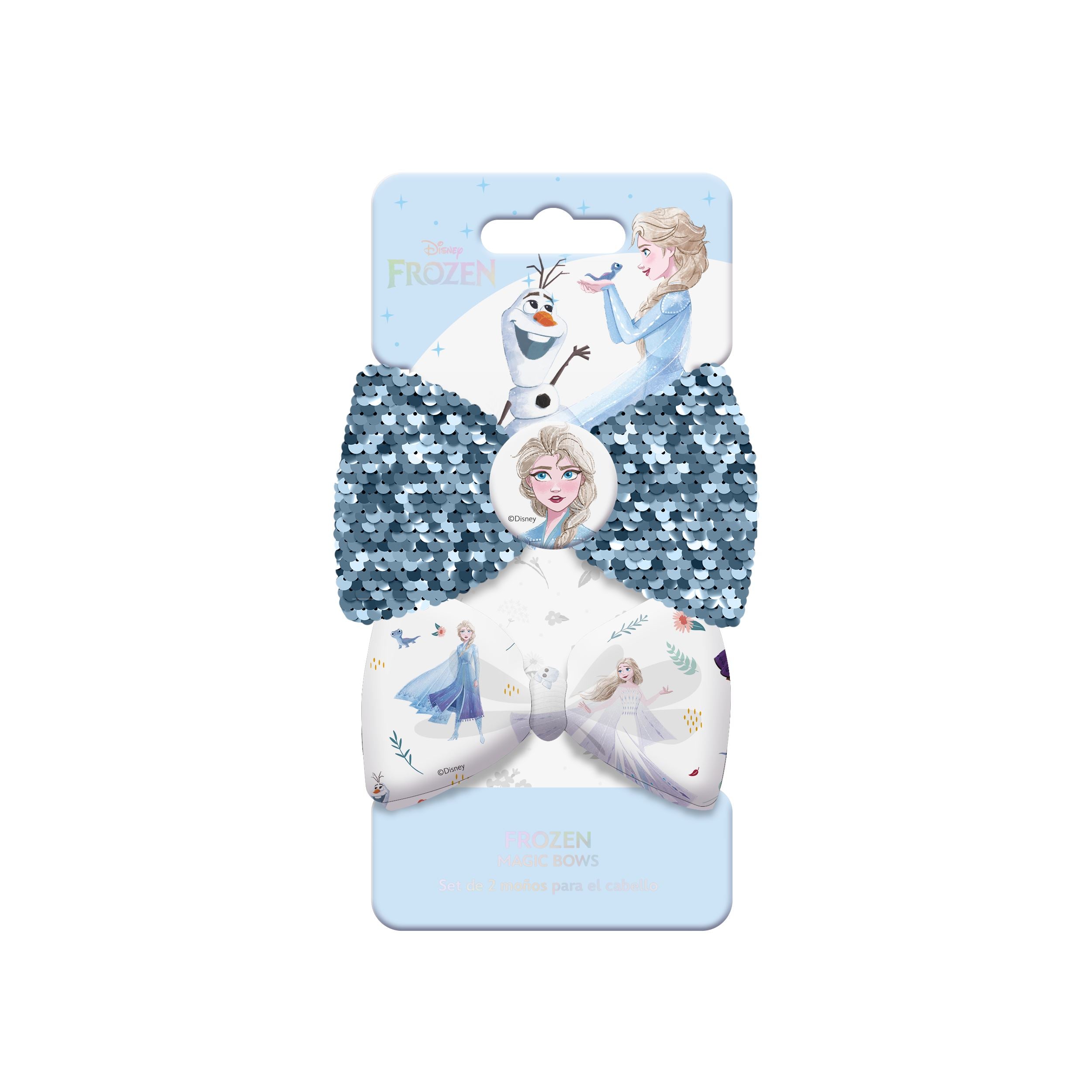2-Piece Olaf Hair Bow Set for Girls - Frozen Themed Hair Accessories for Parties, Cosplay & Everyday Wear