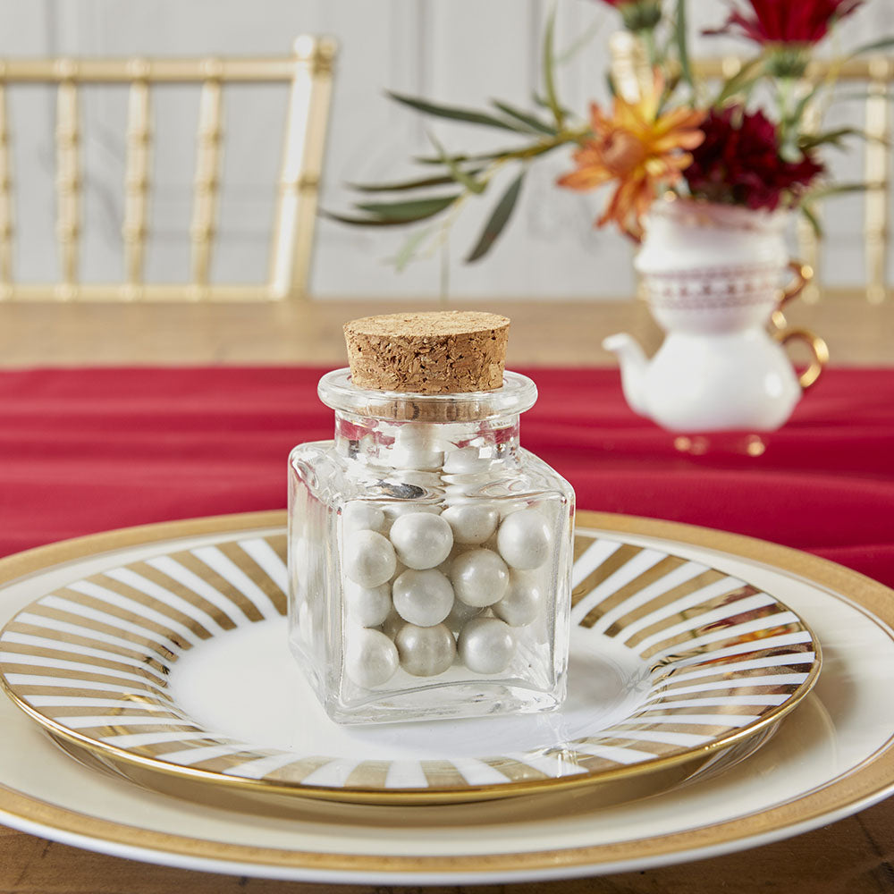 Small Square Glass Favor Jars for DIY Crafts - Set of 18 - Perfect for Wedding Favors, Party Decorations & Gift Packaging