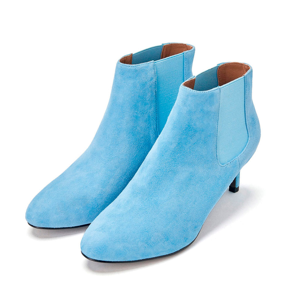Women's Blue Ankle Boots - Stylish & Comfortable Low Heel Booties for Fall & Winter | Perfect for Casual Outfits, Office Wear & Date Nights