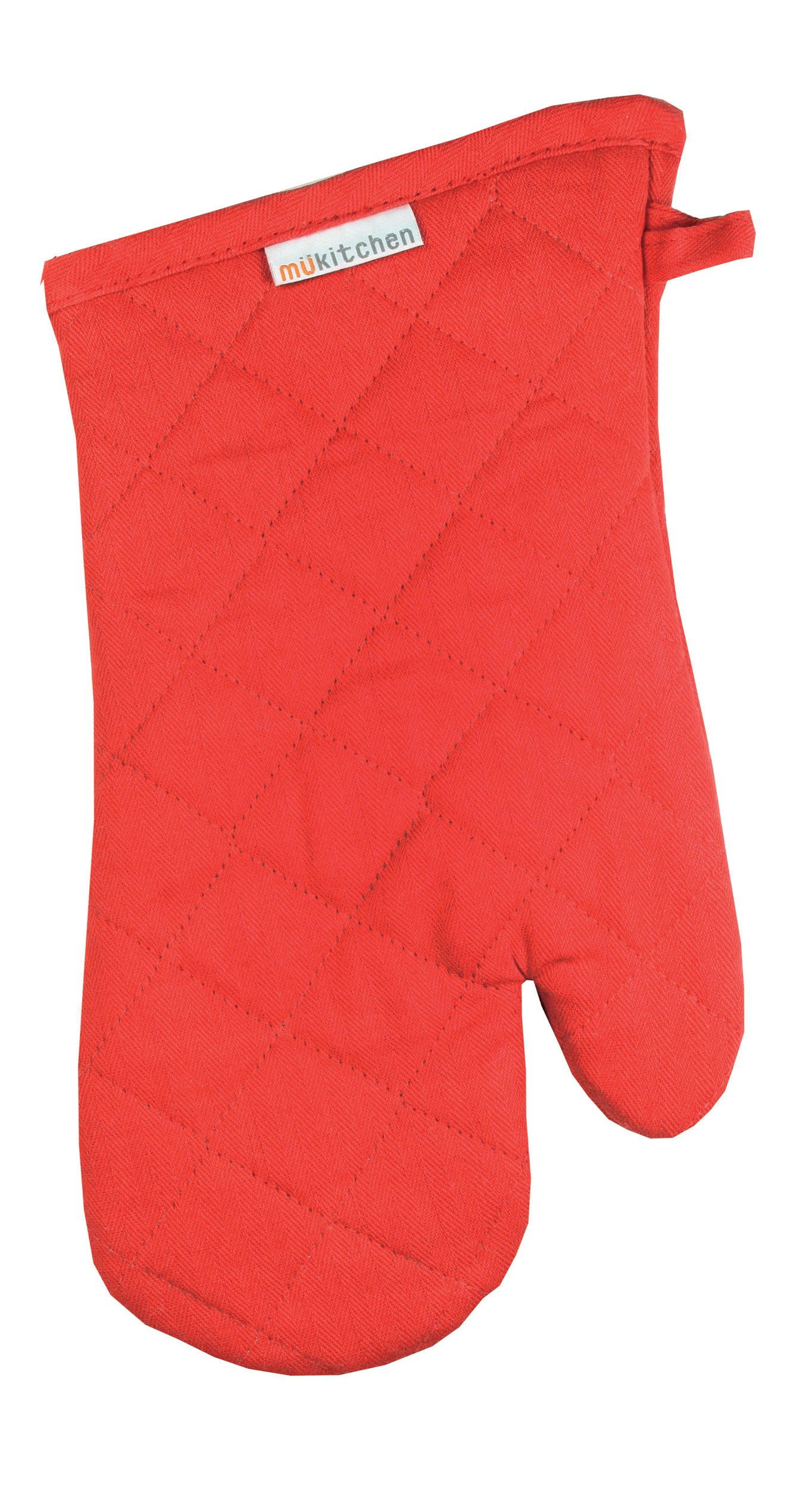 Heat Resistant 13-Inch Cotton Terry-Lined Oven Mitt in Crimson - Perfect for Baking, Grilling & Kitchen Safety