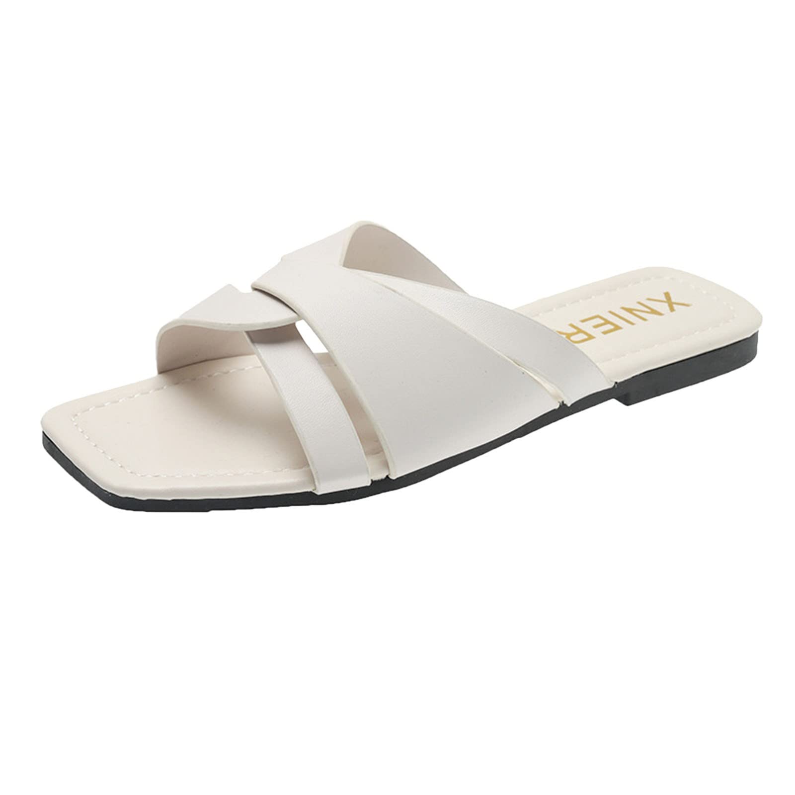 Women's Channel Slides - Comfortable Flat Toe Casual Sandals for Beach, Pool & Outdoor Wear | Fashion Summer Sandals for Women