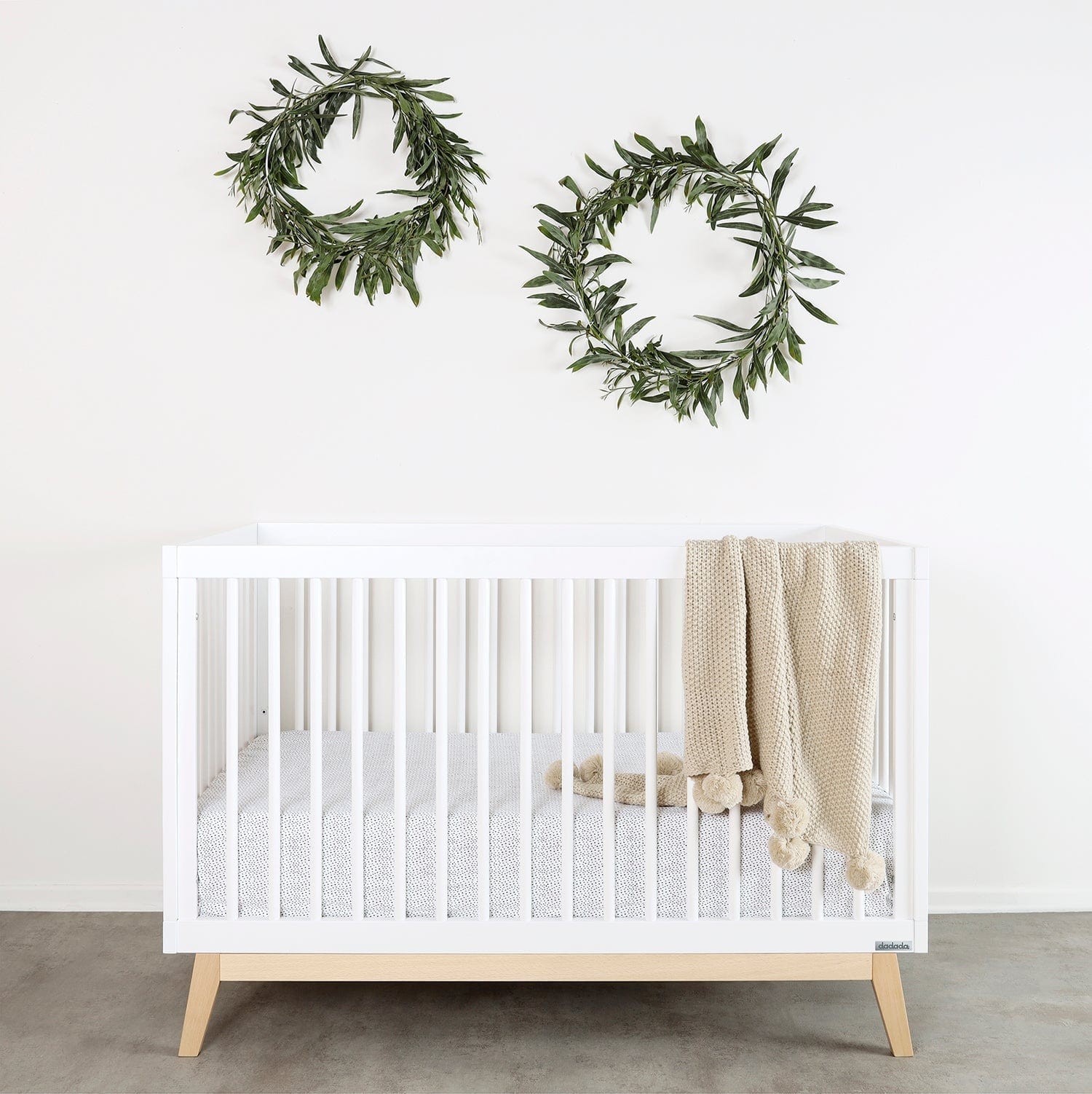 Soho 3-in-1 Convertible Baby Crib - White Nursery Furniture for Newborn to Toddler - Perfect for Small Spaces & Modern Nurseries