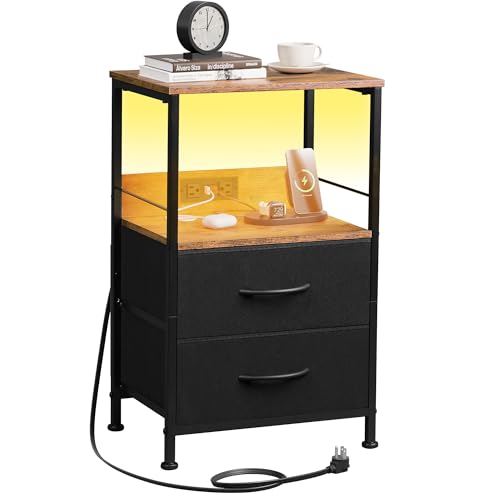 Black and Rustic Brown（2 Drawers）