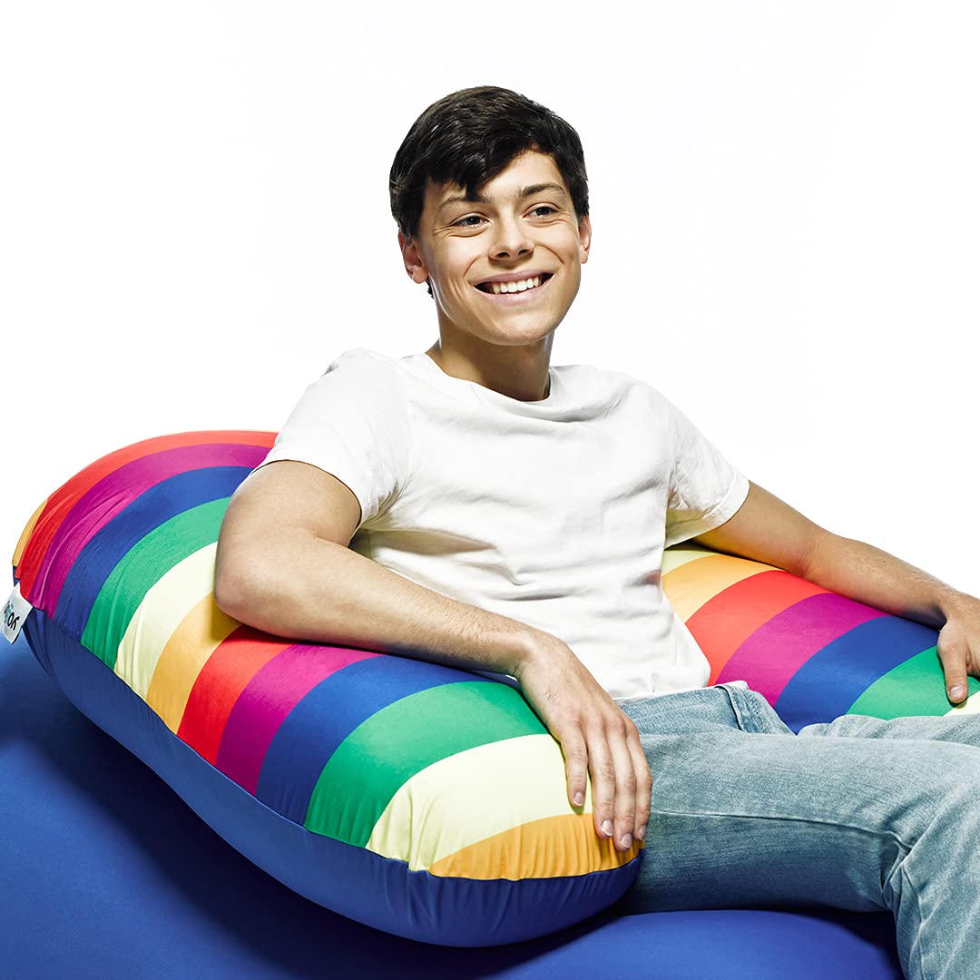 Yogibo Zoola Outdoor Support Pillow Pride Edition - Water-Resistant U-Shaped Backrest with Arms for LGBTQ+ Pride, Lesbian & Gay Pride - Perfect for Patio Lounging, Poolside Relaxation & Outdoor Gatherings