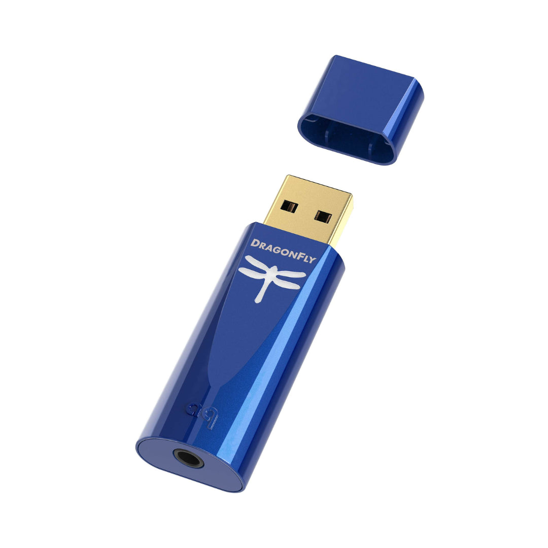 AudioQuest DragonFly Cobalt USB DAC & Headphone Amplifier - High-Resolution Portable Audio for Music Lovers | Perfect for Home, Office & Travel Use