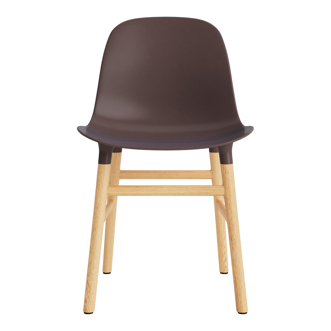 Modern Form Chair with Sturdy Wooden Legs - Perfect for Dining Room, Office, or Living Room Decor