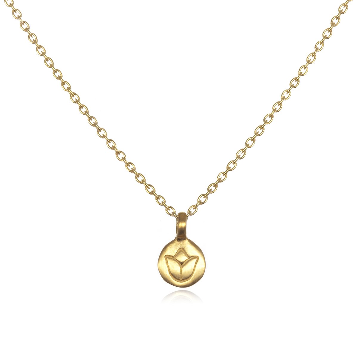 Satya Jewelry 18K Yellow Gold Plated Mini Charm Necklace for Women - 18 Inch Adjustable Chain, Perfect for Everyday Wear, Gifts & Special Occasions
