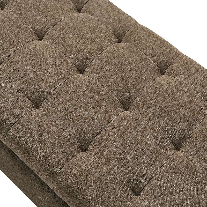 Salina Mid-Century Modern Inspired Storage Bench - Stylish Entryway & Living Room Seating with Hidden Storage - Perfect for Small Spaces & Home Organization