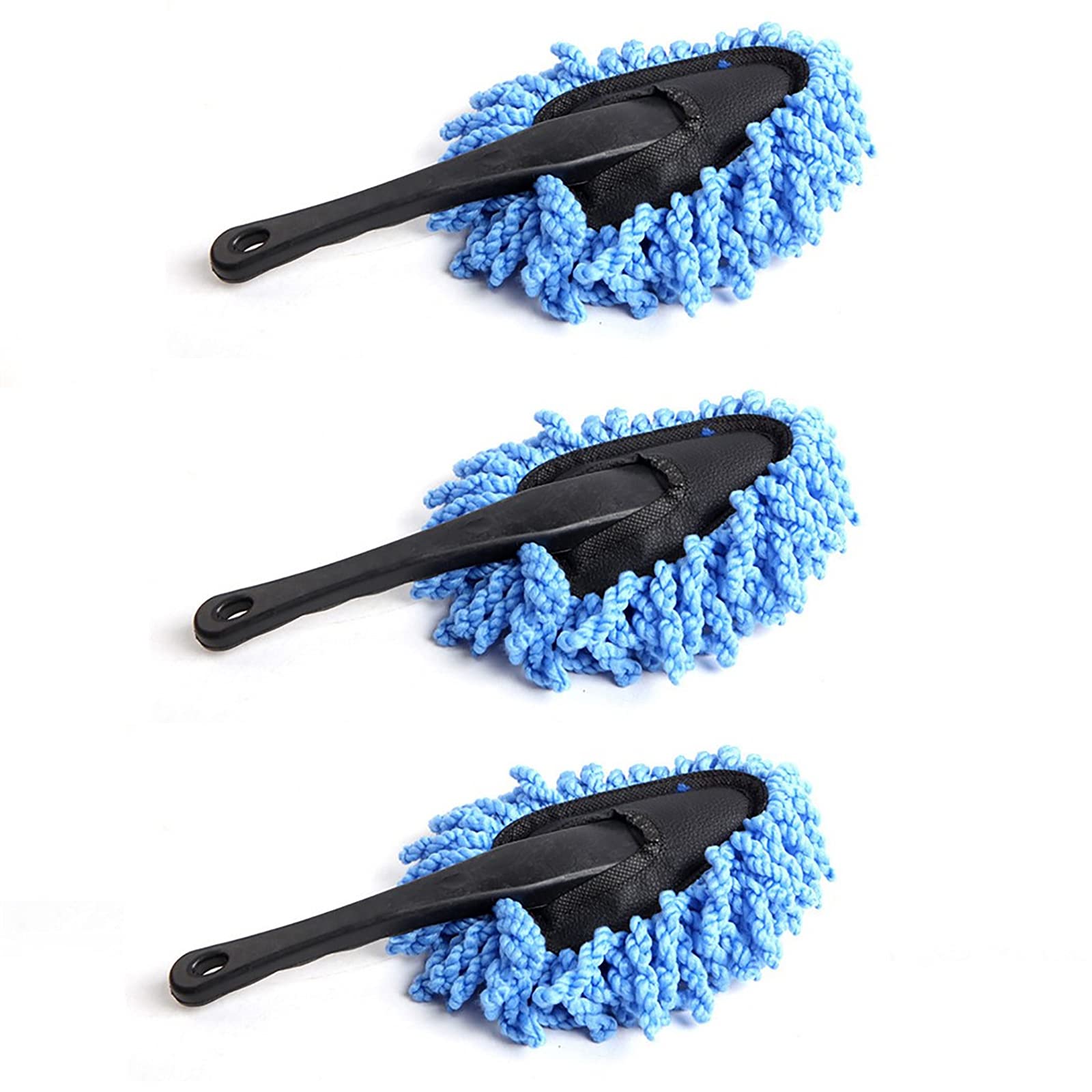 Xuptor 3-Piece Car Cleaning Kit - Car Wash Mop, Tire Brush & Washing Mitt for Professional Auto Detailing | Perfect for Car Washing, Wheel Cleaning & Interior Detailing (Blue)