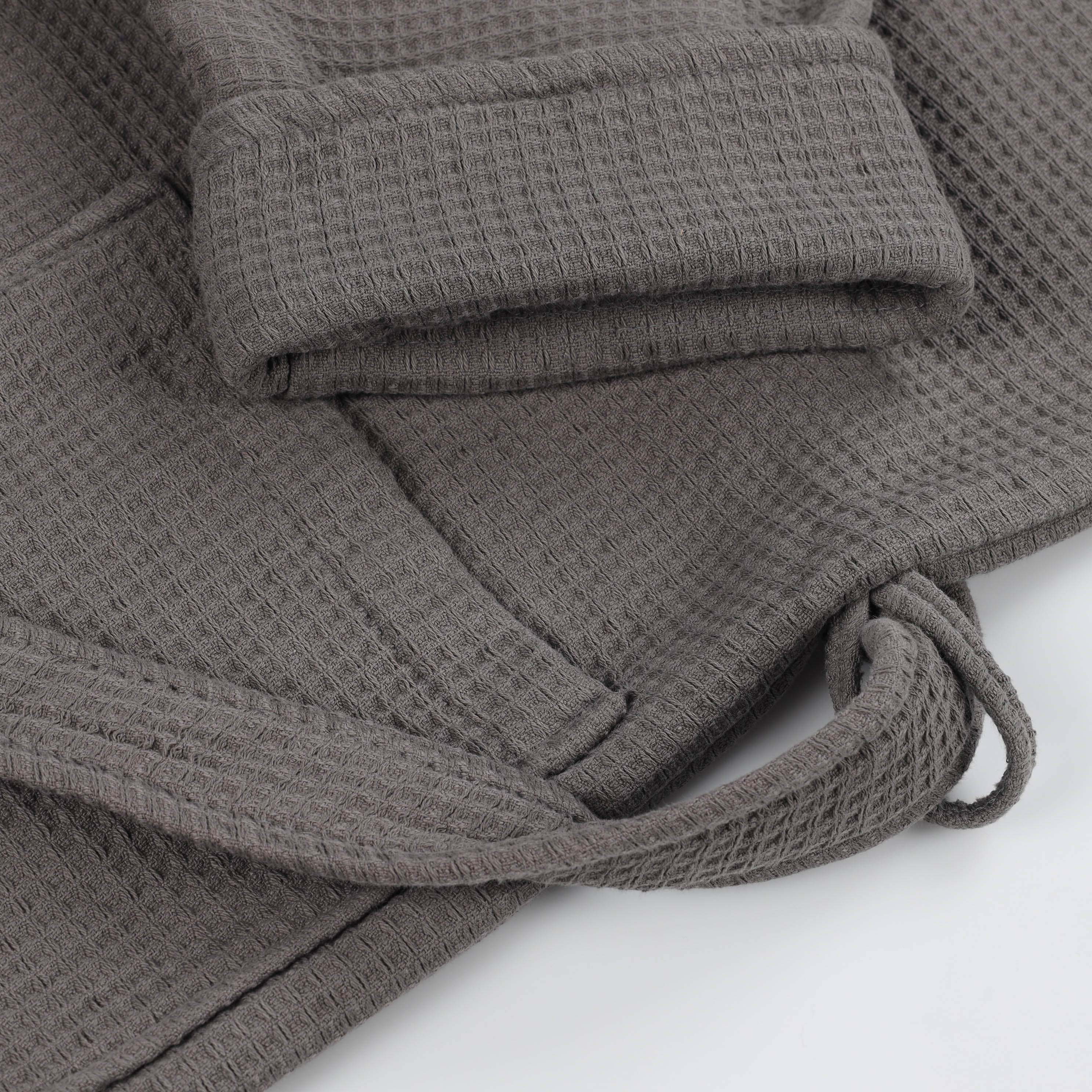 Premium Waffle Weave Cotton Bathrobe - Ultra Soft, Lightweight & Oversized Unisex Robe for Men & Women | Perfect for Spa, Lounge & Post-Shower Comfort