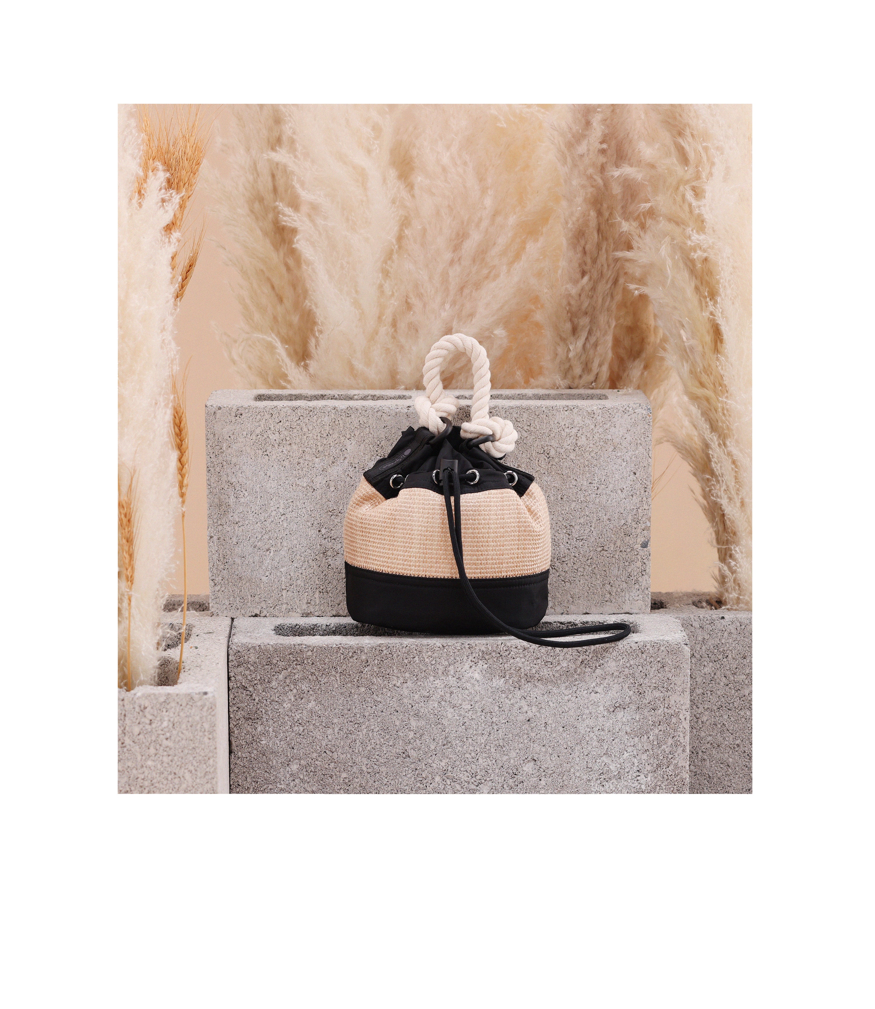 Raffia Mini Bucket Bag - Stylish Woven Straw Handbag for Women | Perfect for Beach, Summer Outfits, and Casual Wear