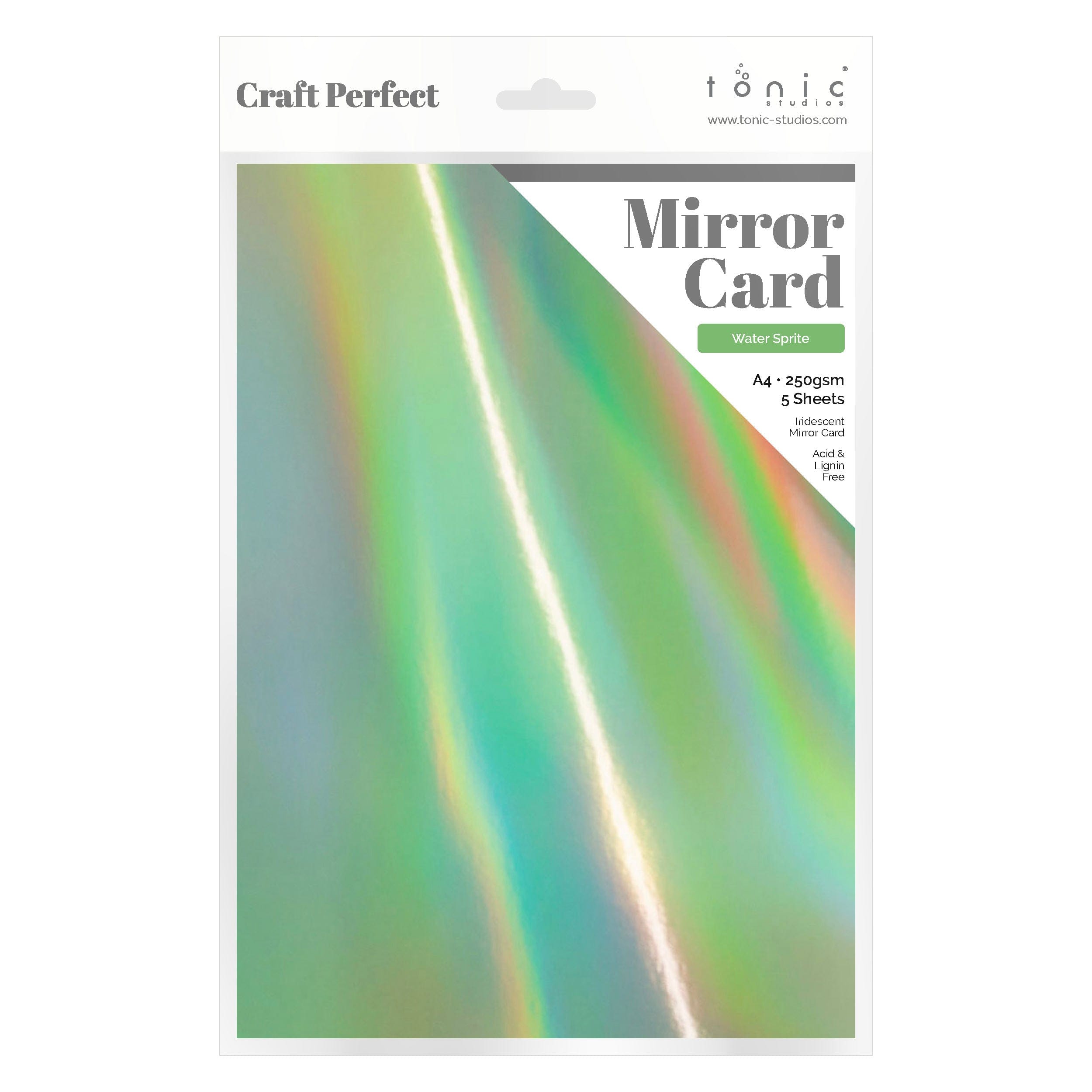 4-Pack Iridescent Mirror Cardstock Paper - Water Sprite Design, A4 Size (9776E4) for Scrapbooking, Card Making & DIY Crafts