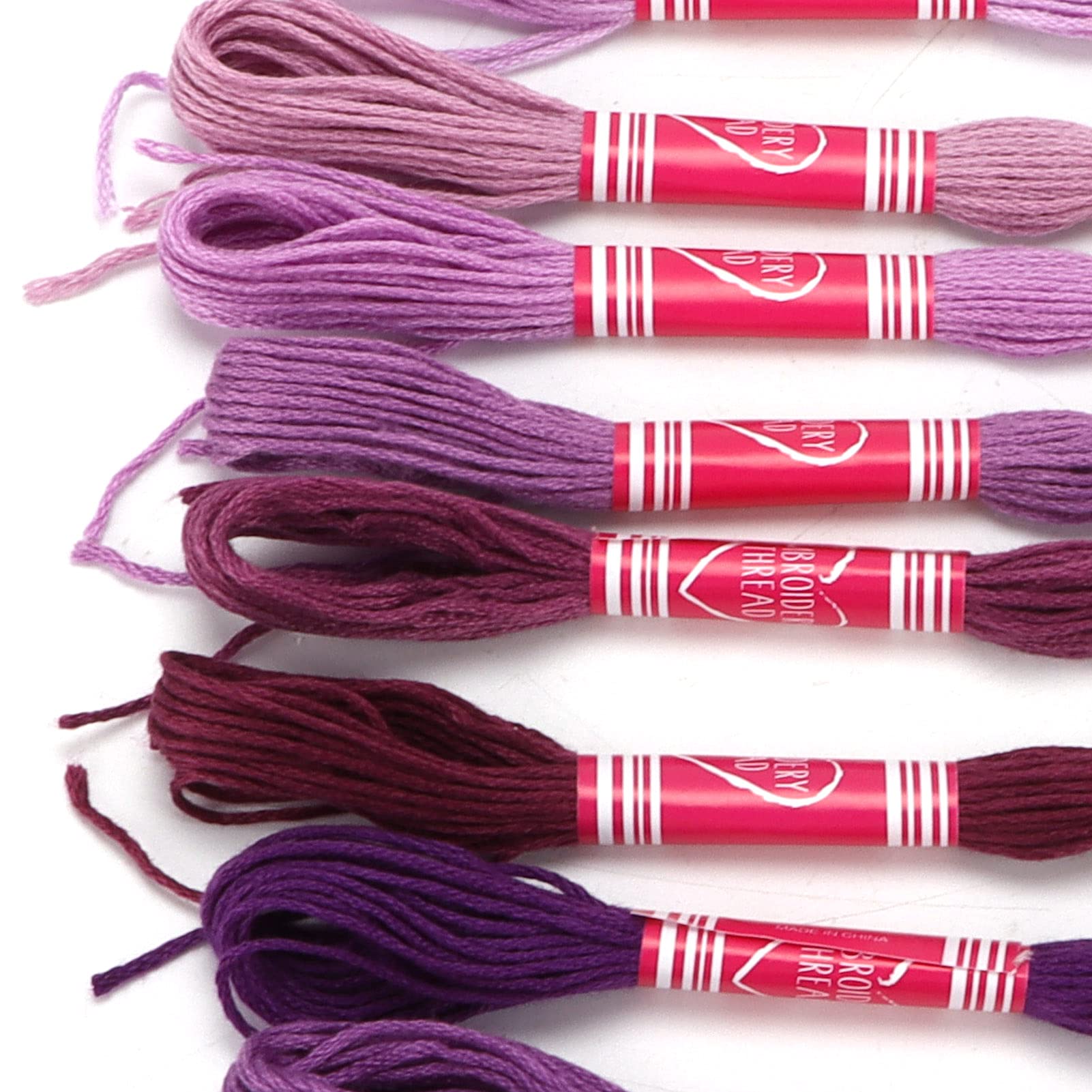 Premium Mercerized Cotton Embroidery Floss - 12-Piece Set (Purple) for Cross Stitch, Needlework & DIY Crafts - Perfect for Home Decor, Scrapbooking & Handmade Gifts