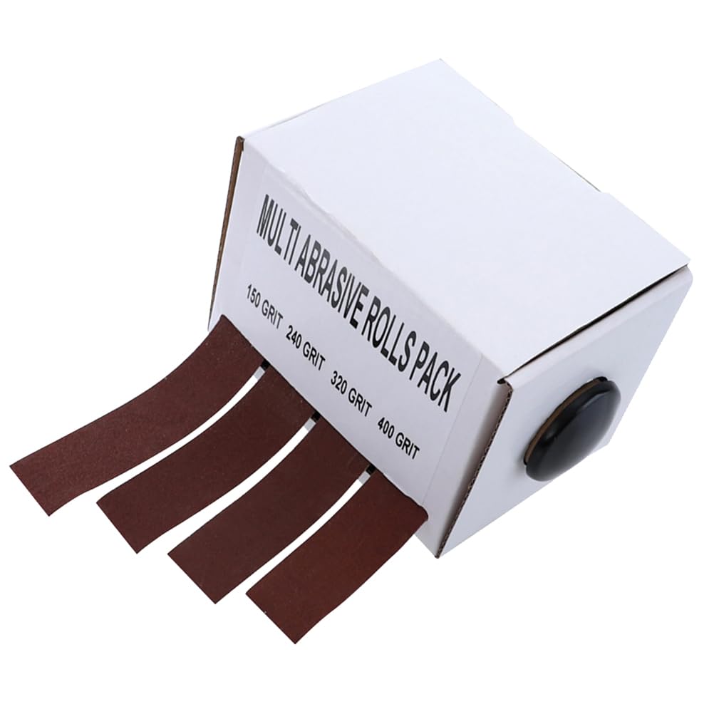 iplusmile Emery Cloth Roll - 4 Grits Abrasive Sandpaper Rolls for Woodworking, Automotive, Metal & Furniture Polishing - Perfect for DIY Projects, Home Repair & Professional Grinding Tasks