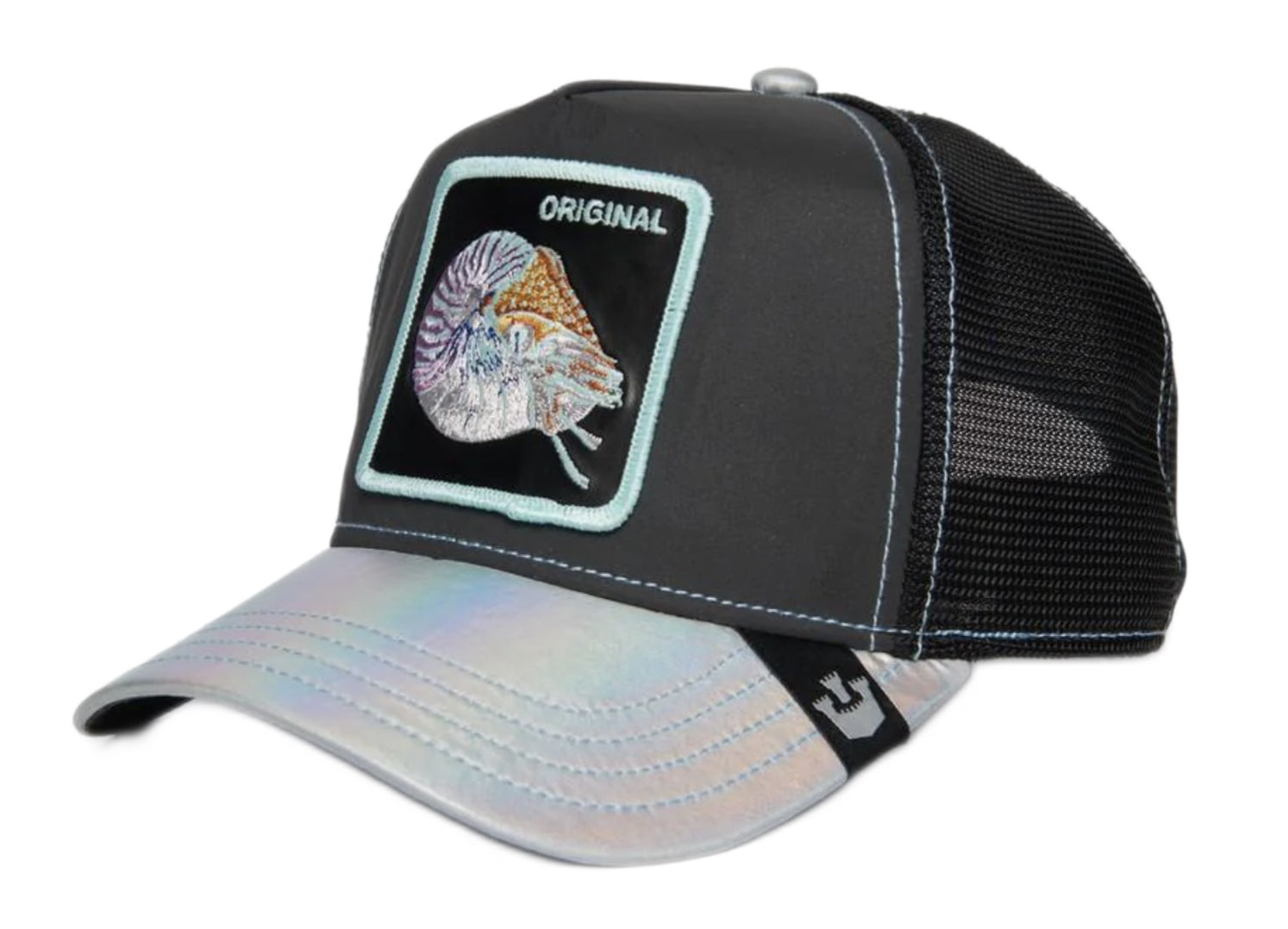 Goorin Bros 'Go Way Back' Black Trucker Style Baseball Cap for Men & Women - Vintage Adjustable Snapback Hat for Outdoor, Casual, and Streetwear Fashion