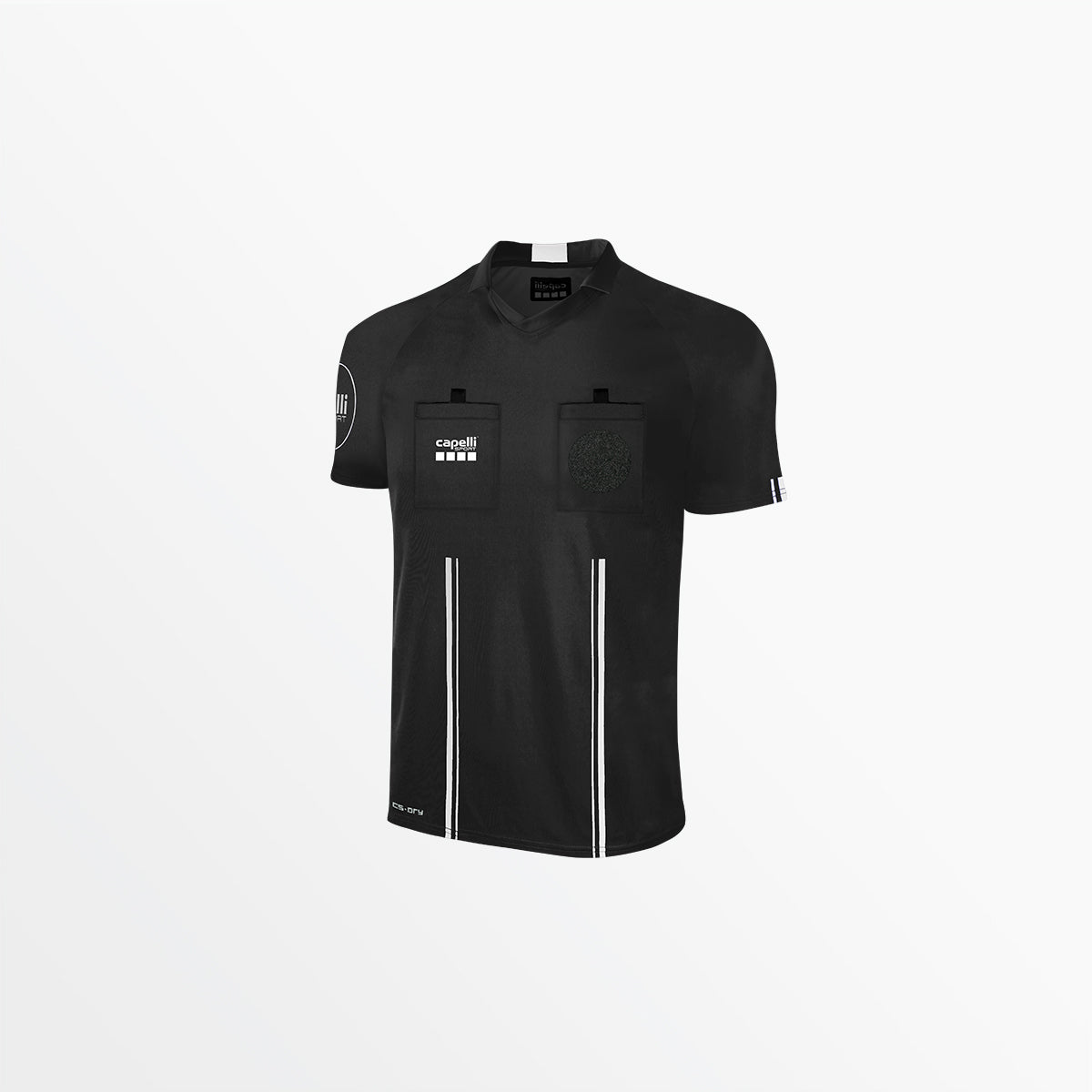 Men's Official Referee V-Neck Short Sleeve Jersey - Perfect for Soccer Games, Sports Events & Casual Wear