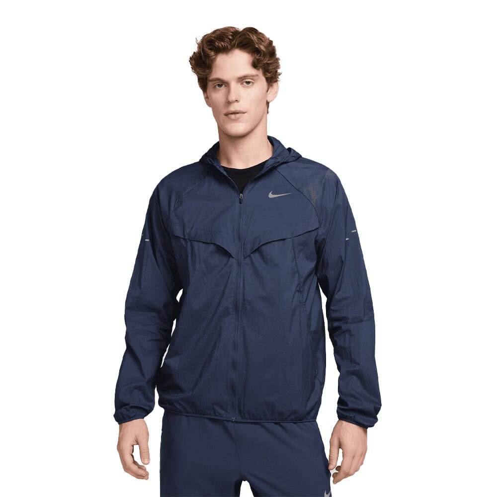 Nike Men's Stride Repel UV Running Jacket - Lightweight Waterproof Windbreaker for Outdoor Jogging & Hiking