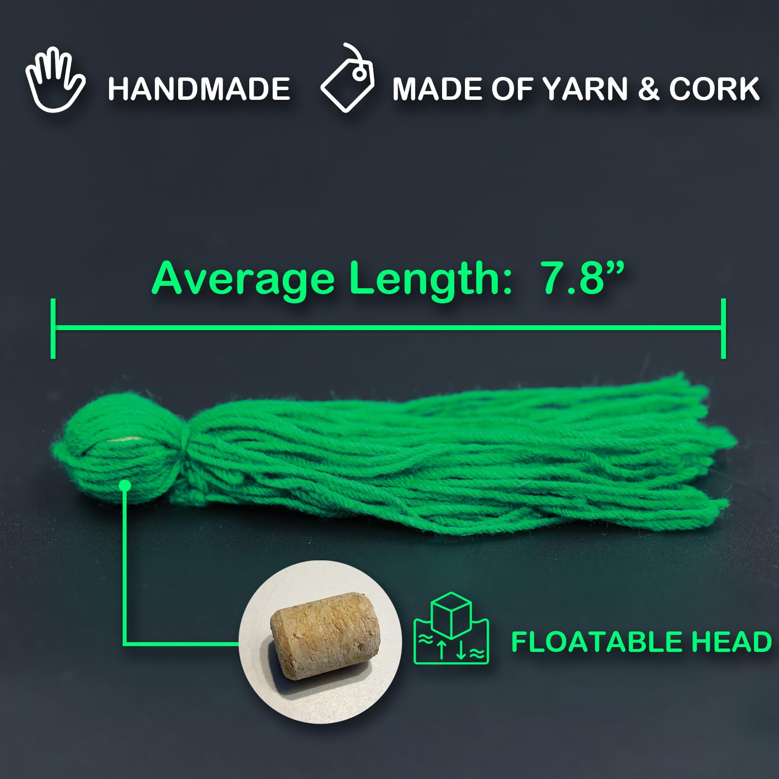 Premium Floating Fish Breeder Spawning Mop for Aquarium - Green Egg Laying Mat for Tropical Fish, Betta, Goldfish & Guppies | Ideal for Fish Tanks, Breeding Tanks & Hatcheries