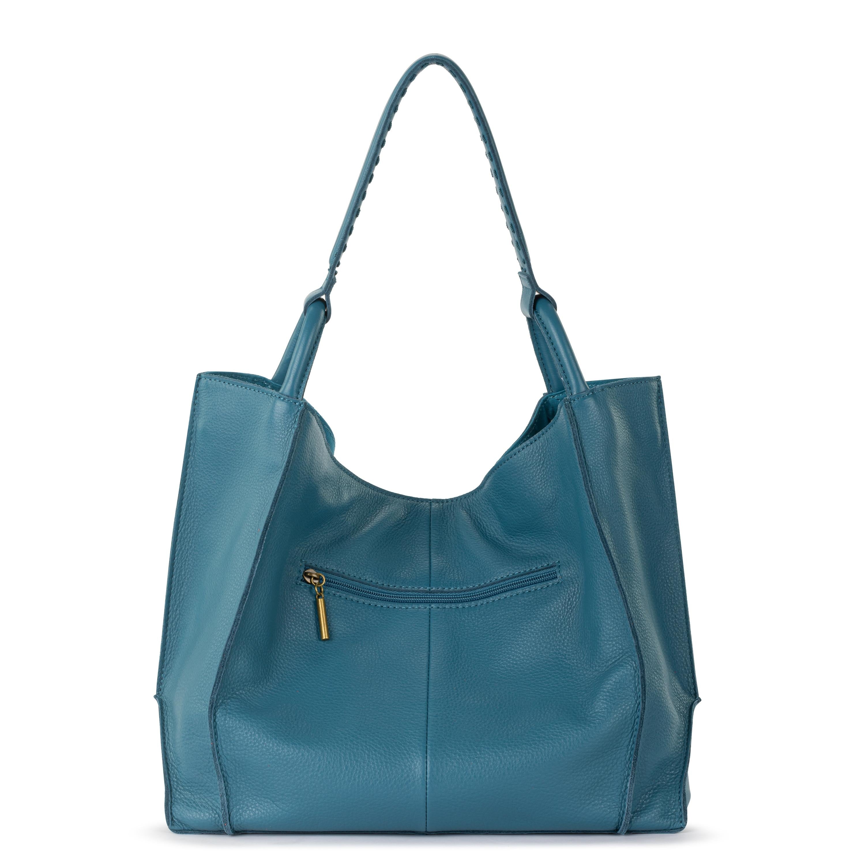 Los Feliz Large Leather Tote Bag - Premium Lagoon Color - Perfect for Work, Travel & Everyday Use