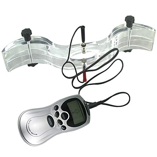 Electric Shock Acrylic Humbler with Power Box - BDSM Kneeling Punishment Toy for Men, Adjustable Restraint Device for Dominance Play - Perfect for Adult Roleplay, Bondage & Fetish Scenes