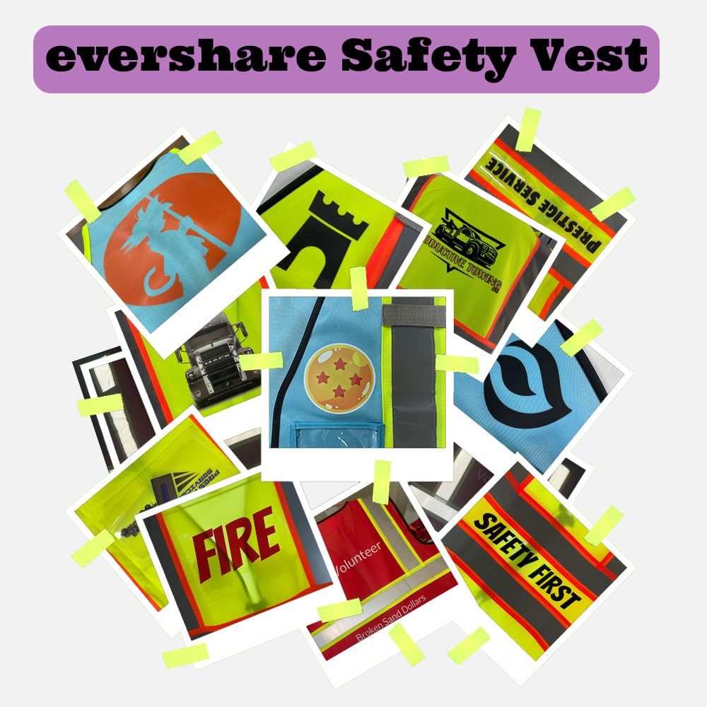 Custom Logo Reflective Safety Vest with 5 Pockets & Zipper - High Visibility Work Vest for Outdoor Construction, Road Work & Night Running - ANSI Certified Safety Gear
