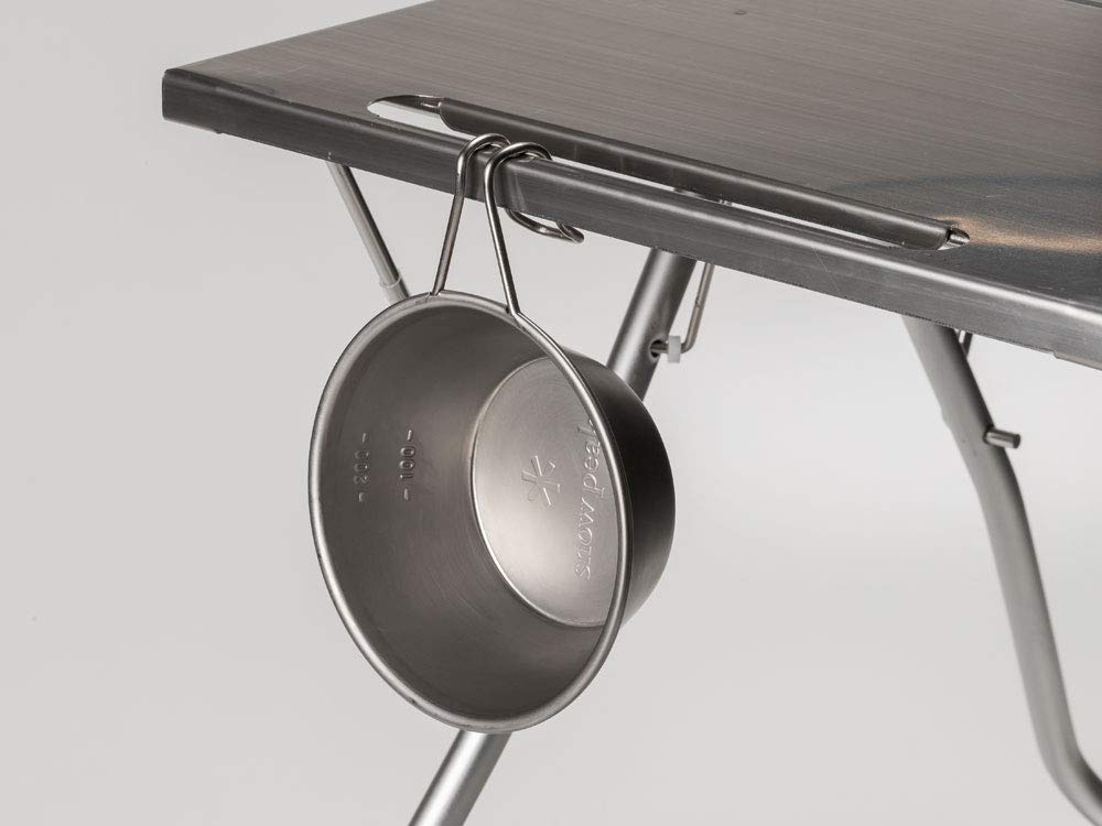 Snow Peak Fire My Table LV-039 - Compact Titanium Camping Table for Outdoor Cooking & Picnics | Lightweight Portable Dining Table for Backpacking, Hiking & RV Trips