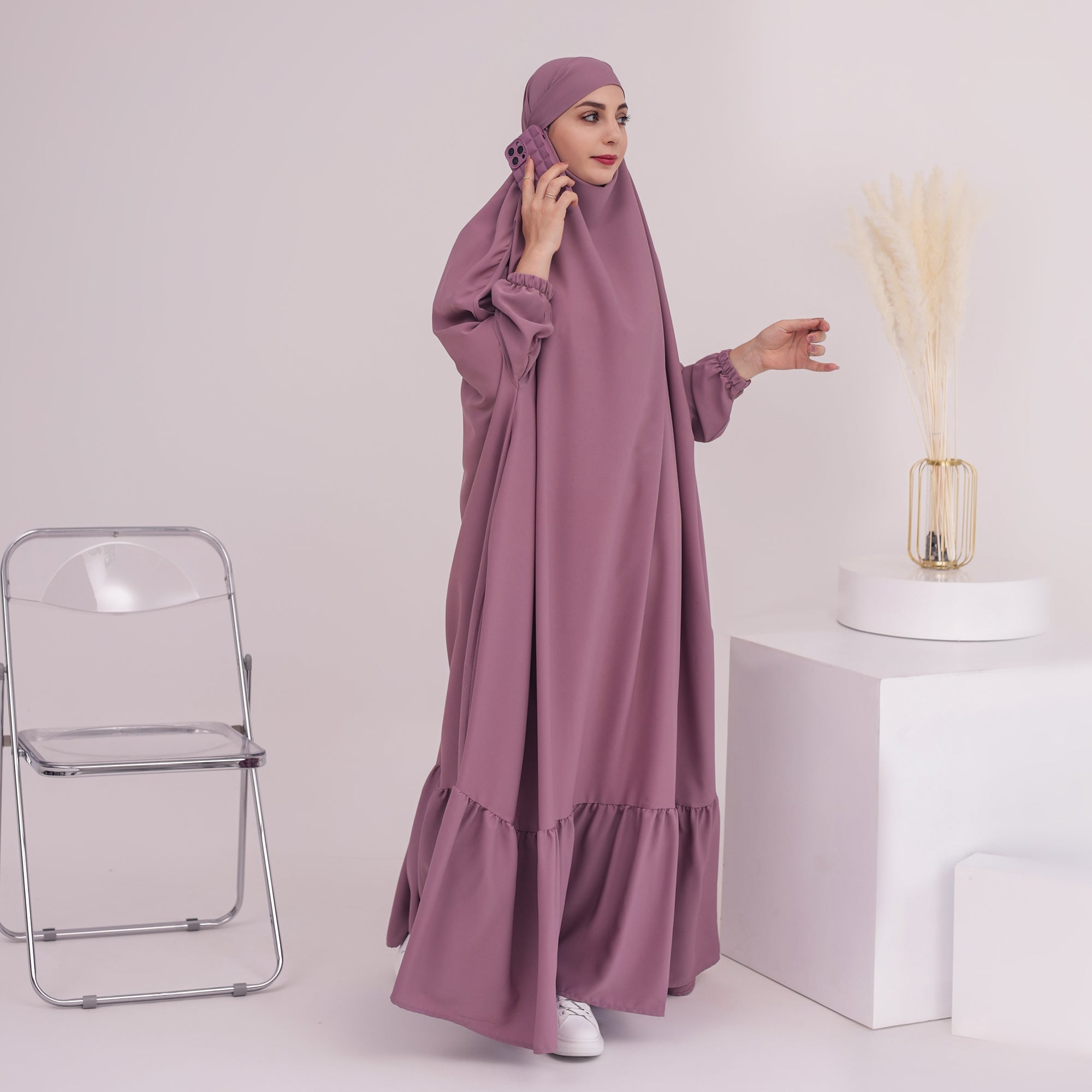 Anissa Jilbab Dust - Premium Muslim Hijab Scarf for Women - Perfect for Daily Wear, Prayer & Modest Fashion