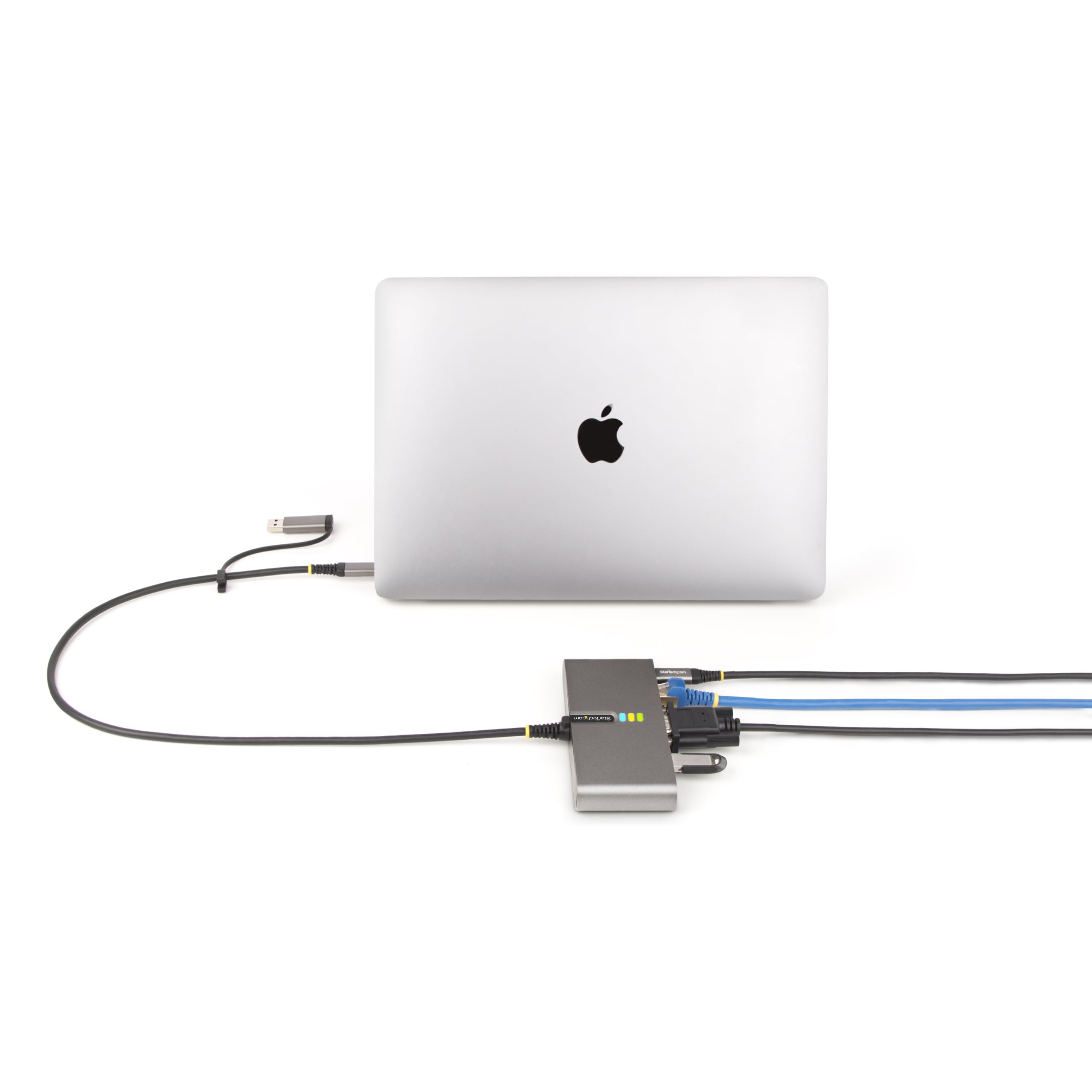 StarTech.com 2-Port USB-C Hub with Gigabit Ethernet & RS232 Serial Adapter | USB-C to USB-A Dongle | 100W Power Delivery | 2x USB-A 5Gbps Ports | Ideal for Laptops, Tablets & Workstations
