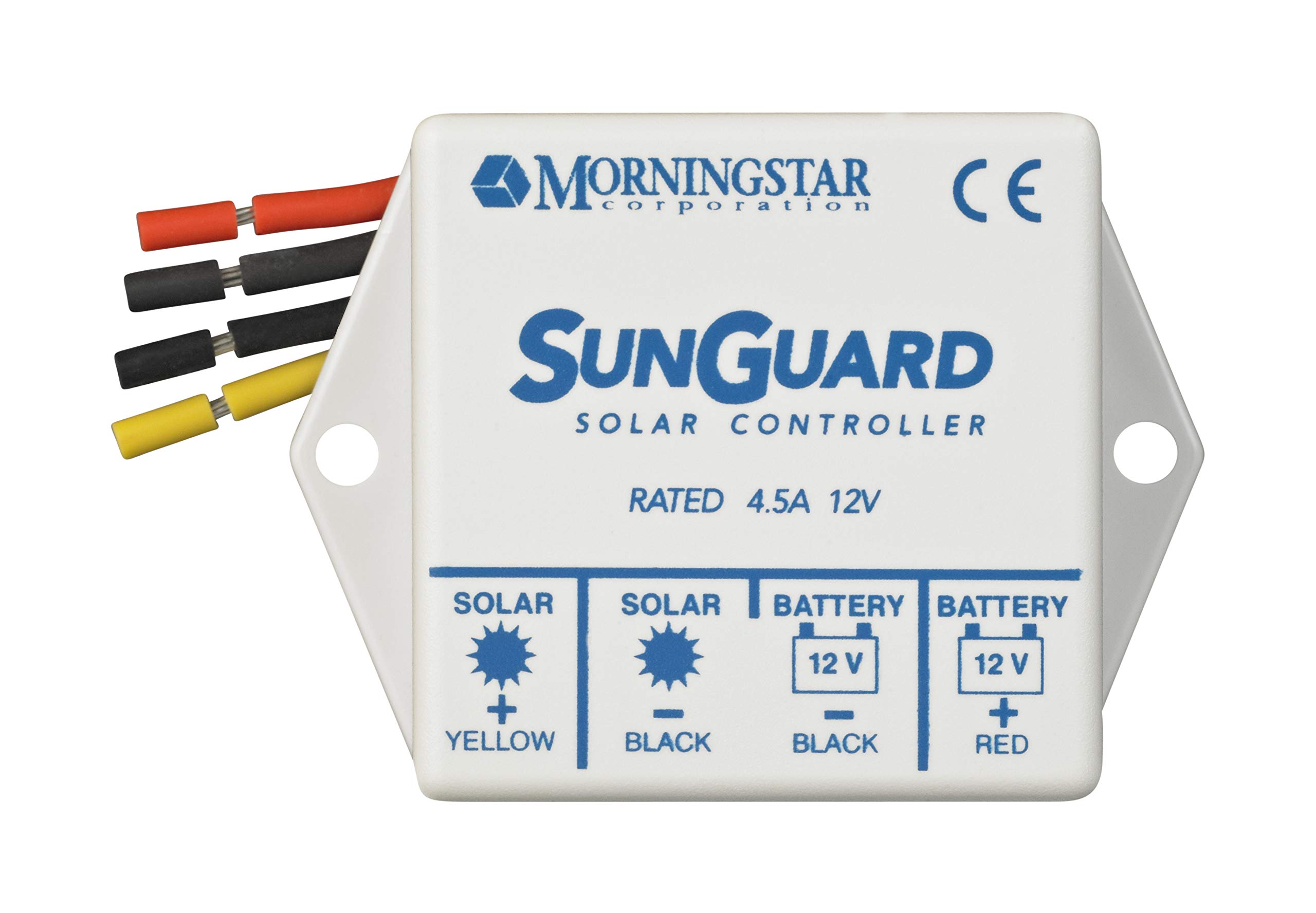 Morningstar Sunguard 6A 12V Solar Charge Controller - Waterproof MPPT Solar Panel Regulator for RV, Boat, Off-Grid Systems - Low Failure Rate Battery Charger for Outdoor Solar Power Applications