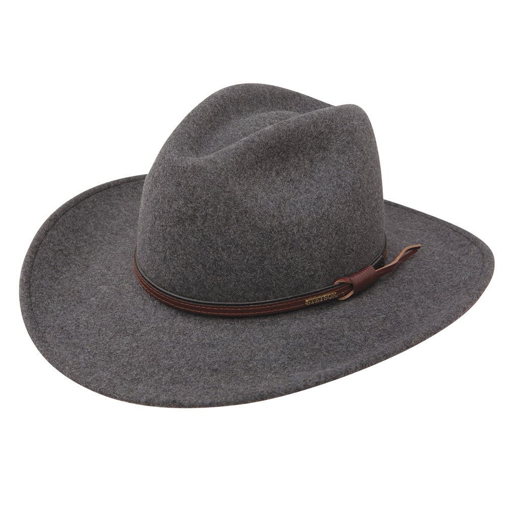 Stetson and Dobbs SWGRBL-2132 Men's Grey Bull Cowboy Hat - Western Style Rancher Hat for Country Rodeo, Outdoor Ranchers & Cowboy Fashion Enthusiasts