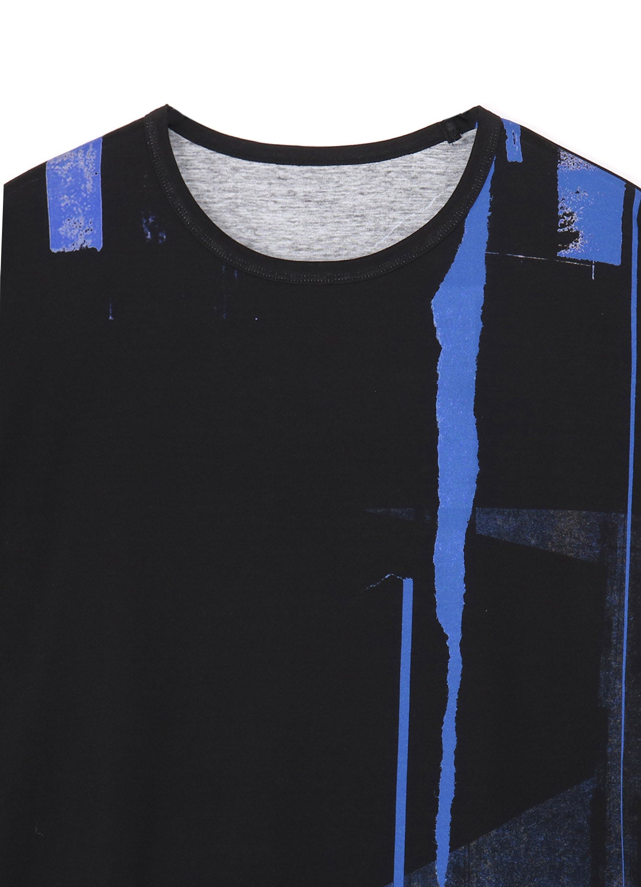 Men's Cotton Jersey Torn Pattern Slash Piping T-Shirt - Trendy Distressed Tee for Casual Wear & Street Style