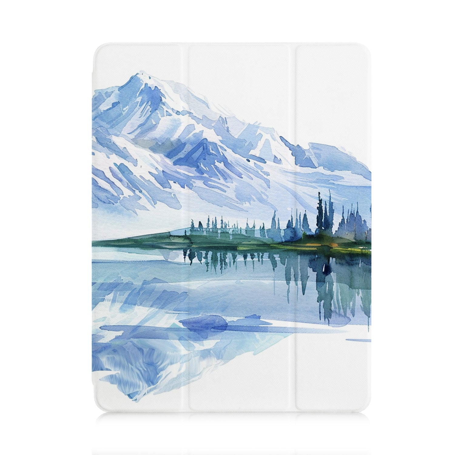 Premium iPad Trifold Case with Watercolor Design - Slim Protective Cover for iPad Air/Pro (6th-10th Gen) - Perfect for Work, Travel & Home Use