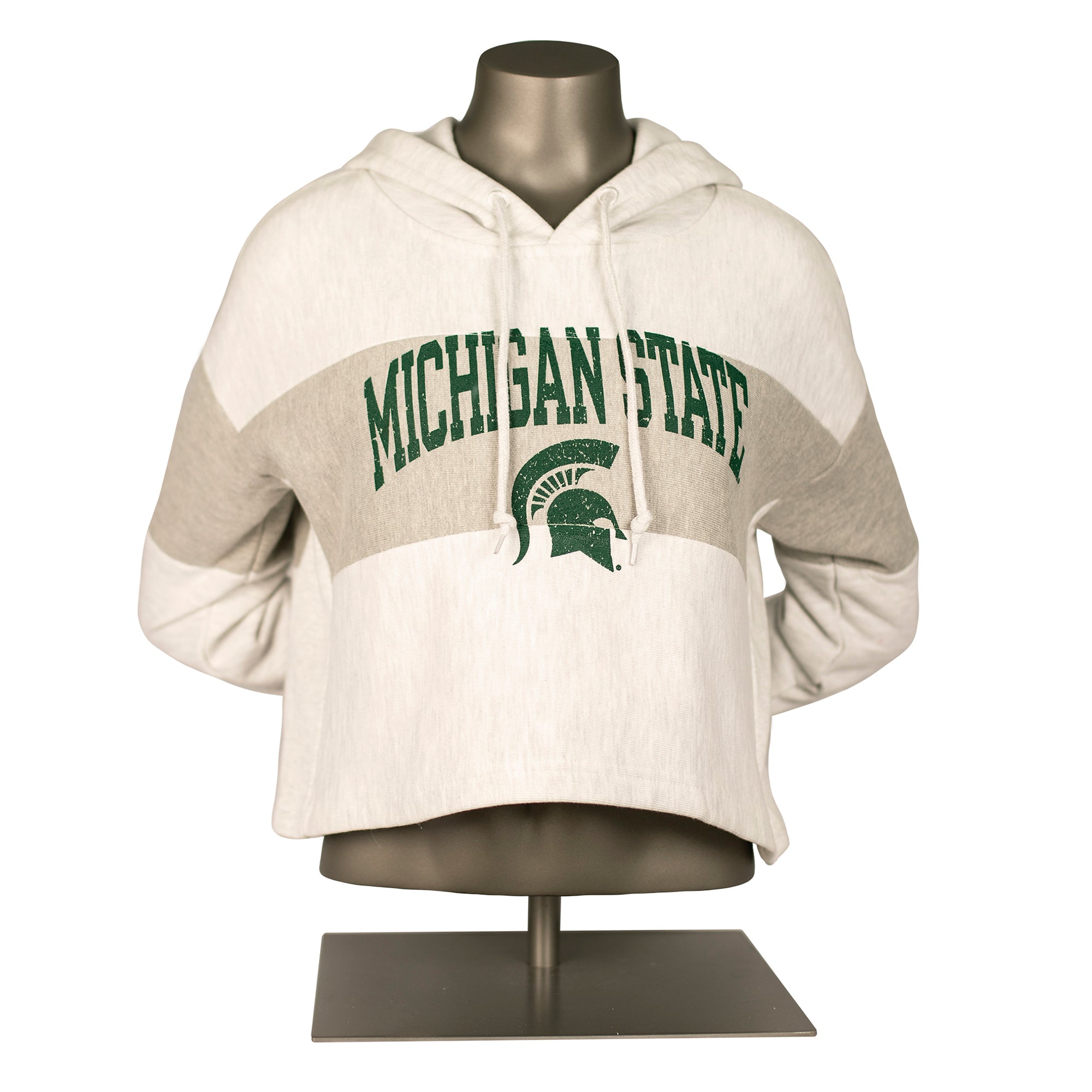 Champion MSU Reverse Weave Women's Cropped Hoodie Sweatshirt | Comfortable Pullover for College Students | Perfect for Campus, Gym & Casual Wear