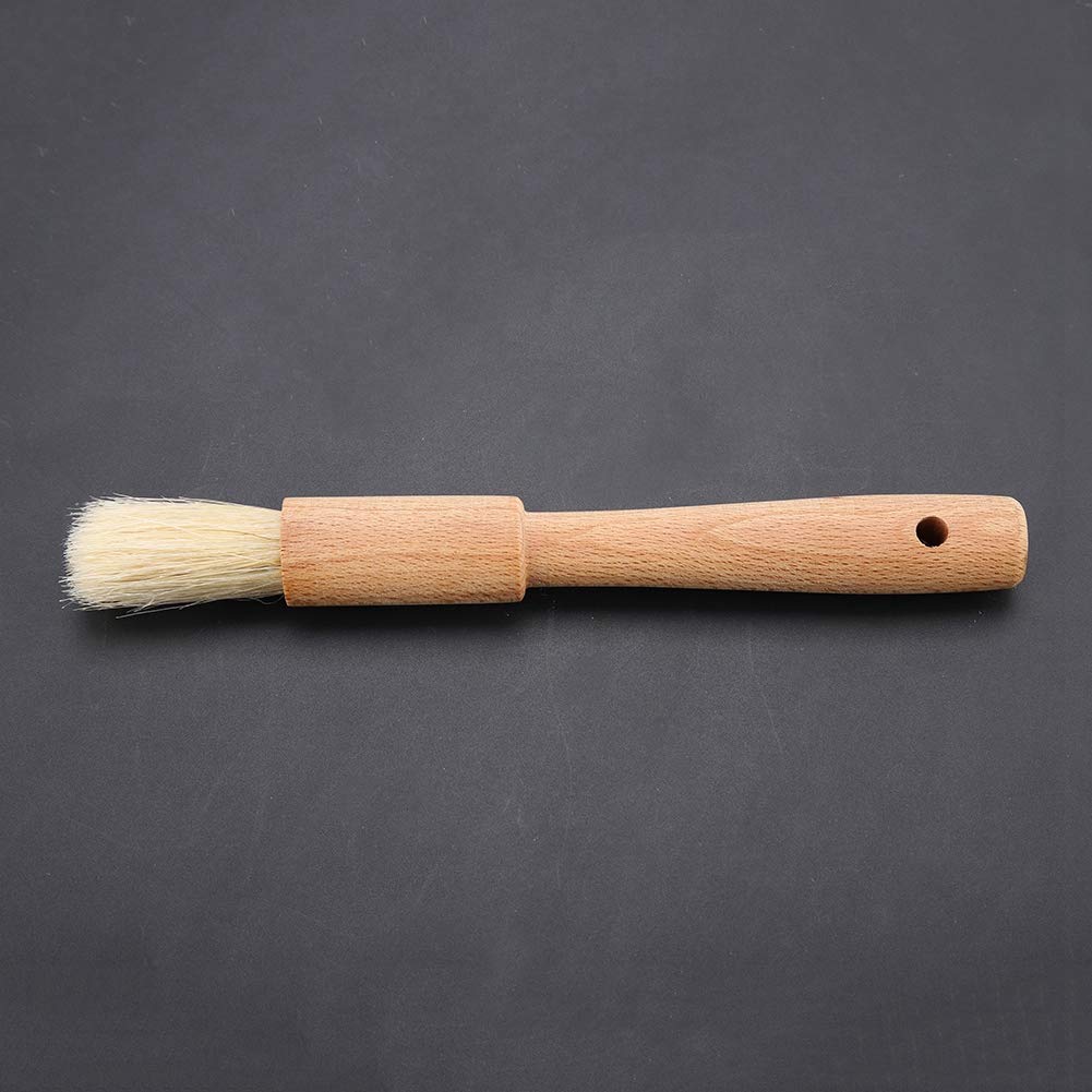 **Wooden BBQ Brush - Baking & Oil Brush for Grilling, Pastry & Kitchen - Turkey Baster & Barbecue Utensil with Round Handle - Perfect for BBQ, Baking & Cooking**