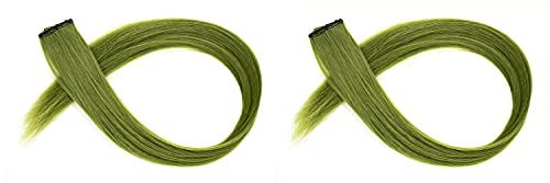 Vibrant 2-Piece Colored Hair Streak Extensions Set for Women, Girls & Kids - Model 2 | Perfect for Parties, Cosplay & Everyday Fashion
