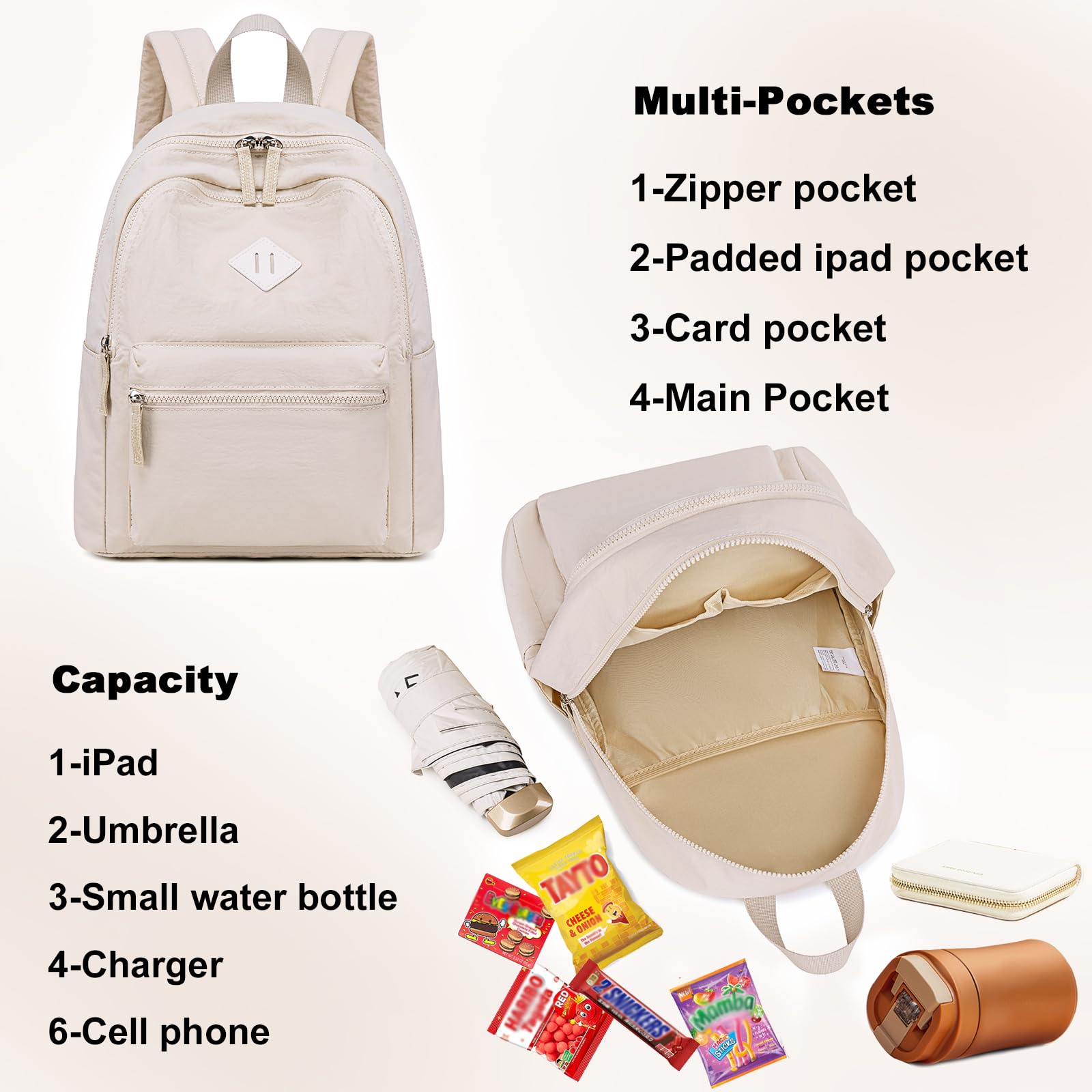 Mini Backpack for Women - Lightweight Small Backpack Purse, Cute Fashion Bookbag Daypack for Girls, Travel, Shopping & Theme Park | Perfect for School, Work & Outdoor Adventures