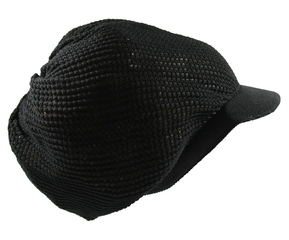 Lightweight Cotton Mesh Rasta Slouchy Beanie Visor Hat for Men & Women - Perfect for Music Festivals, Beach Days & Casual Streetwear