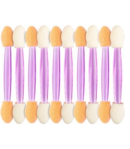 Disposable Eyeshadow Brushes - Dual Sided Eye Shadow Sponge Applicators (10 Pack) for Professional Makeup & Travel | Soft, Hygienic Cosmetic Tools for Easy Eye Shadow Blending