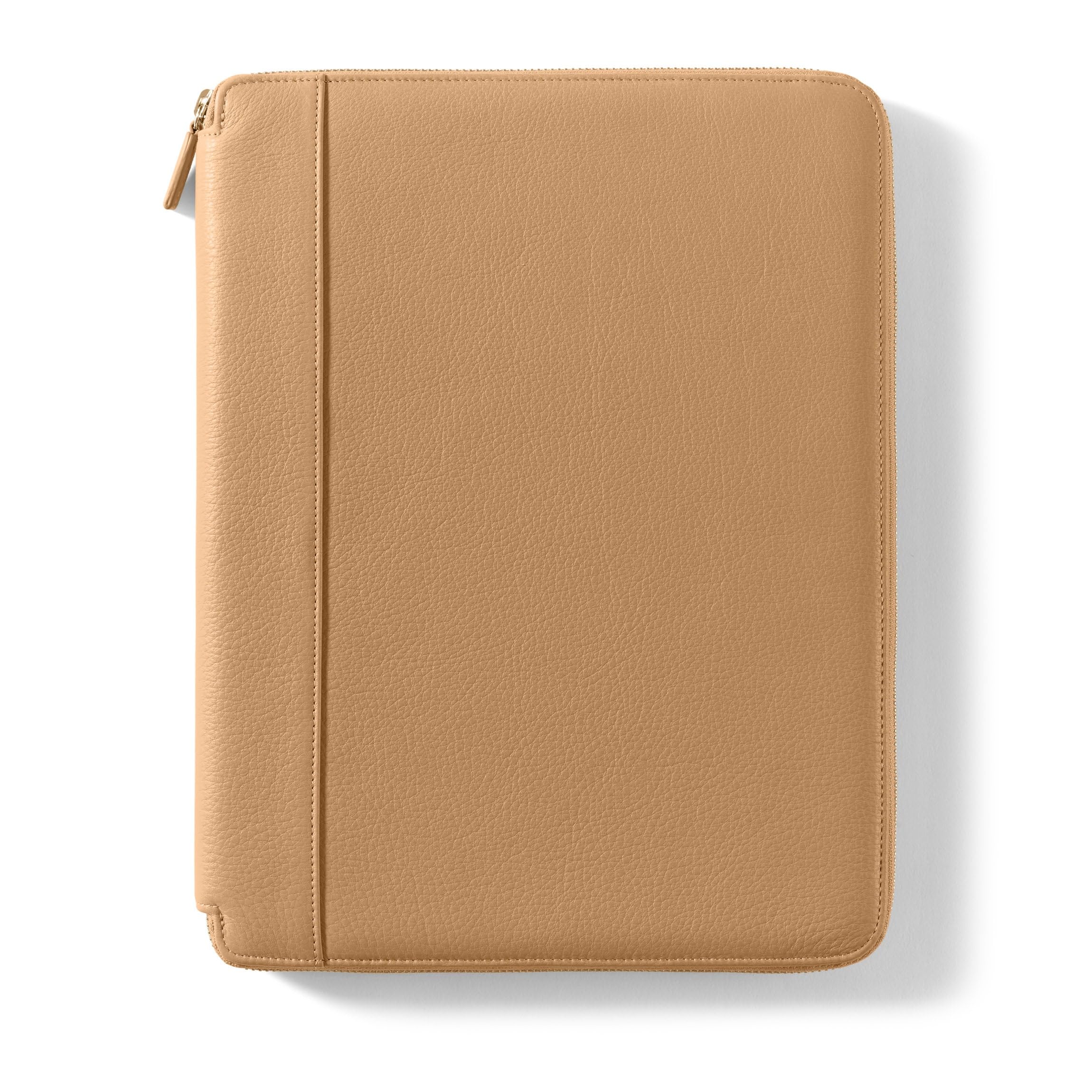 Premium Leather Executive Zippered Portfolio with Tablet Pocket - Professional Business Organizer for Laptops, Documents & Meetings | Ideal for Office, Travel & Corporate Gifts