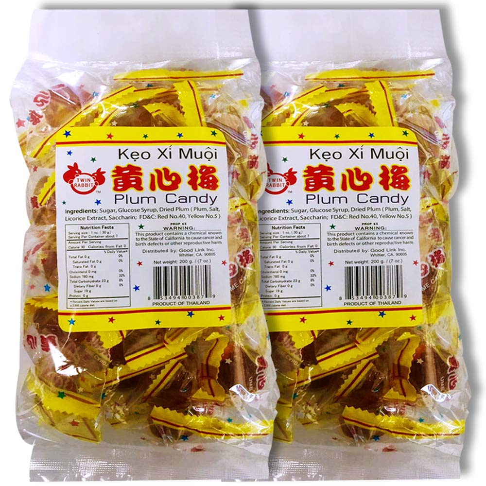 Delicious Hard Candy Filled with Plum Flavor - 7 oz (2 Packs) | Sweet Treats for Parties, Office Snacks & Gift Baskets
