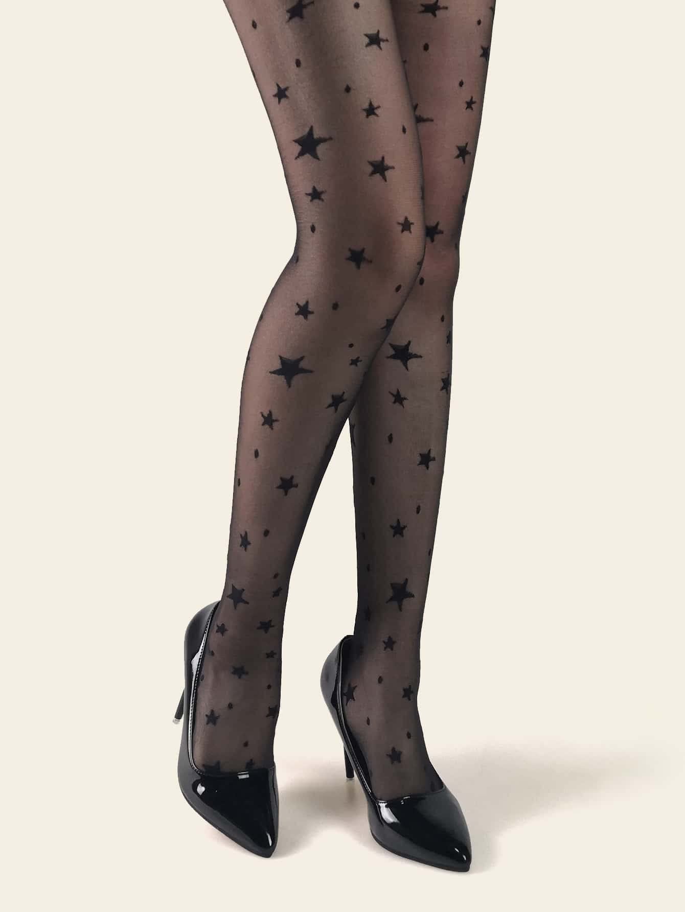 Verdusa Women's High Waist Fishnet Tights - Sheer Patterned Mesh Stockings & Pantyhose for Party, Cosplay, and Fashion Outfits
