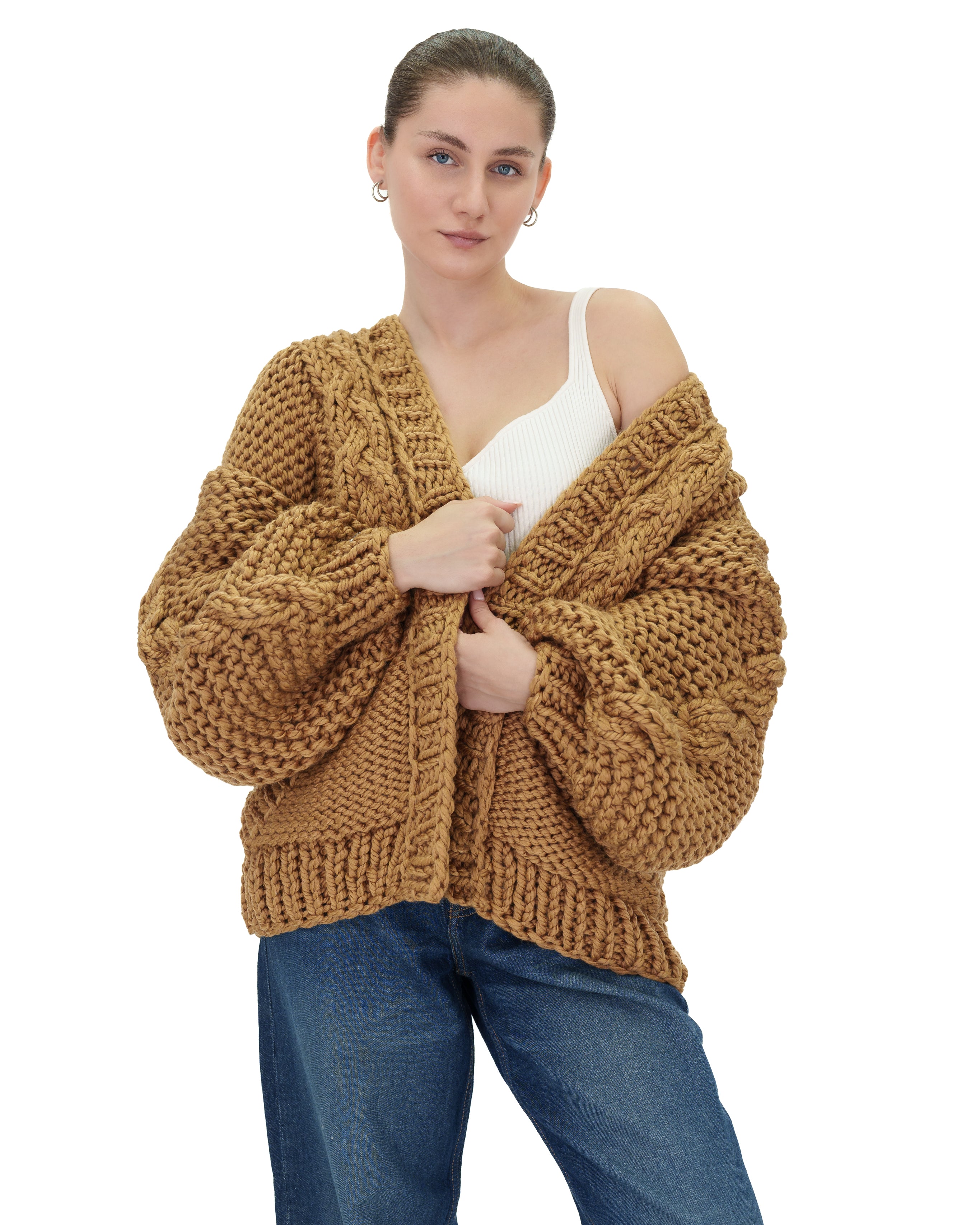 Stylish Braided Pocket Cardigan for Women - Soft Knit Open Front Sweater | Perfect for Fall, Winter & Layering Outfits
