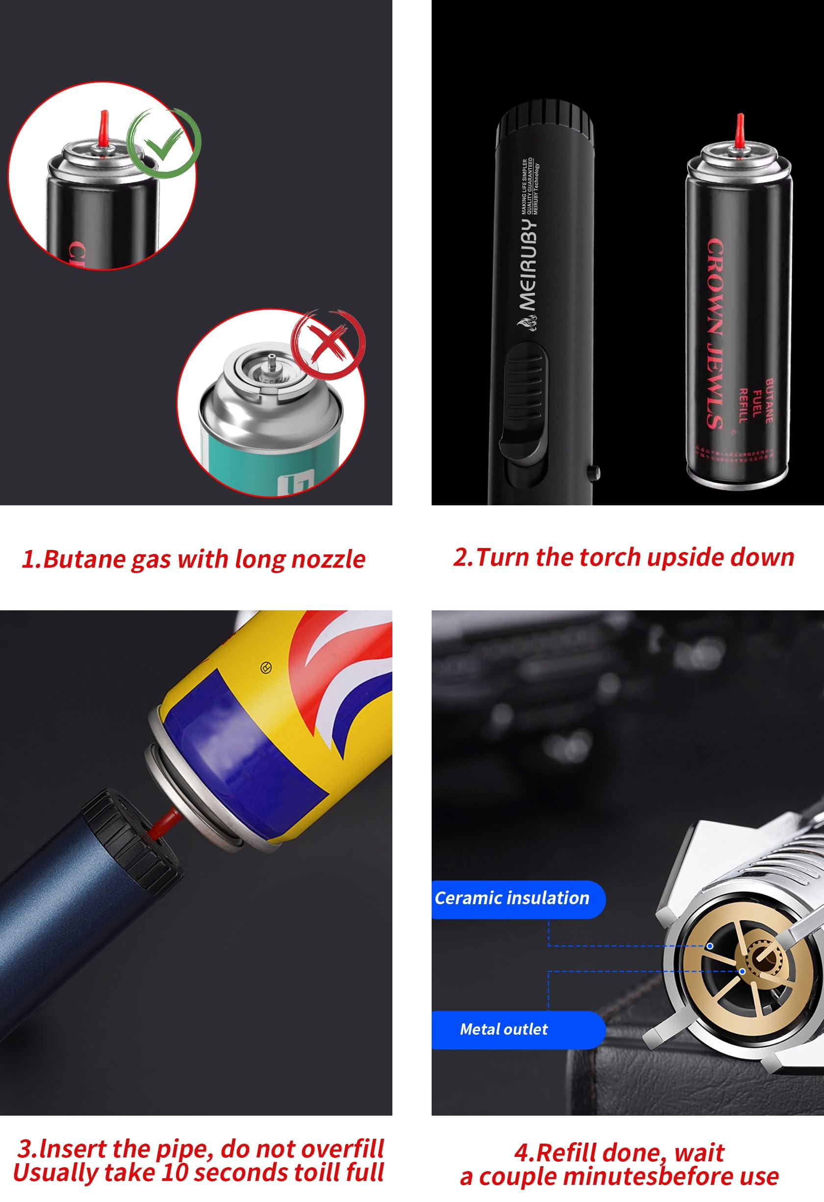 Valentine's Day Torch Lighter Gift Set for Men & Women - Lightsaber Butane Flame Lighter for Dad, Grandpa, Stepdad - Cool Birthday Gadgets for Him 2025 - Perfect for Camping, BBQ, Outdoor Adventures & Special Occasions
