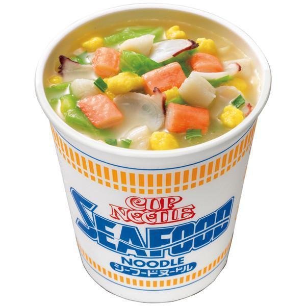 Nissin Instant Cup Noodles Seafood Flavor (Pack of 3) - Quick & Easy Microwaveable Meal for Office, Dorm, or Travel